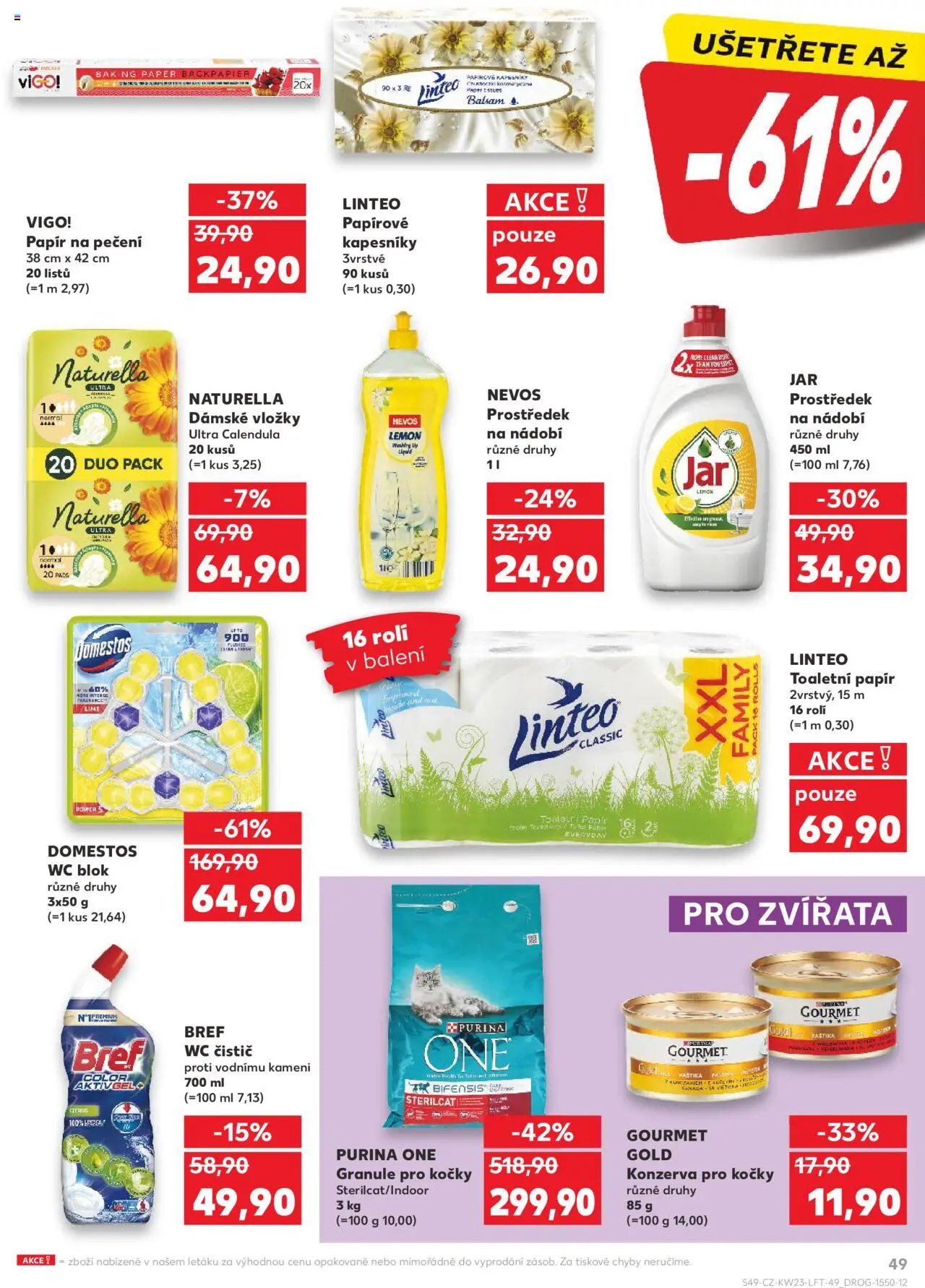 Kaufland leták - Praha 8 od 04.06.2025 | Strana: 49 | Produkty: Nádobí, Gourmet Gold, Domestos, Paštika