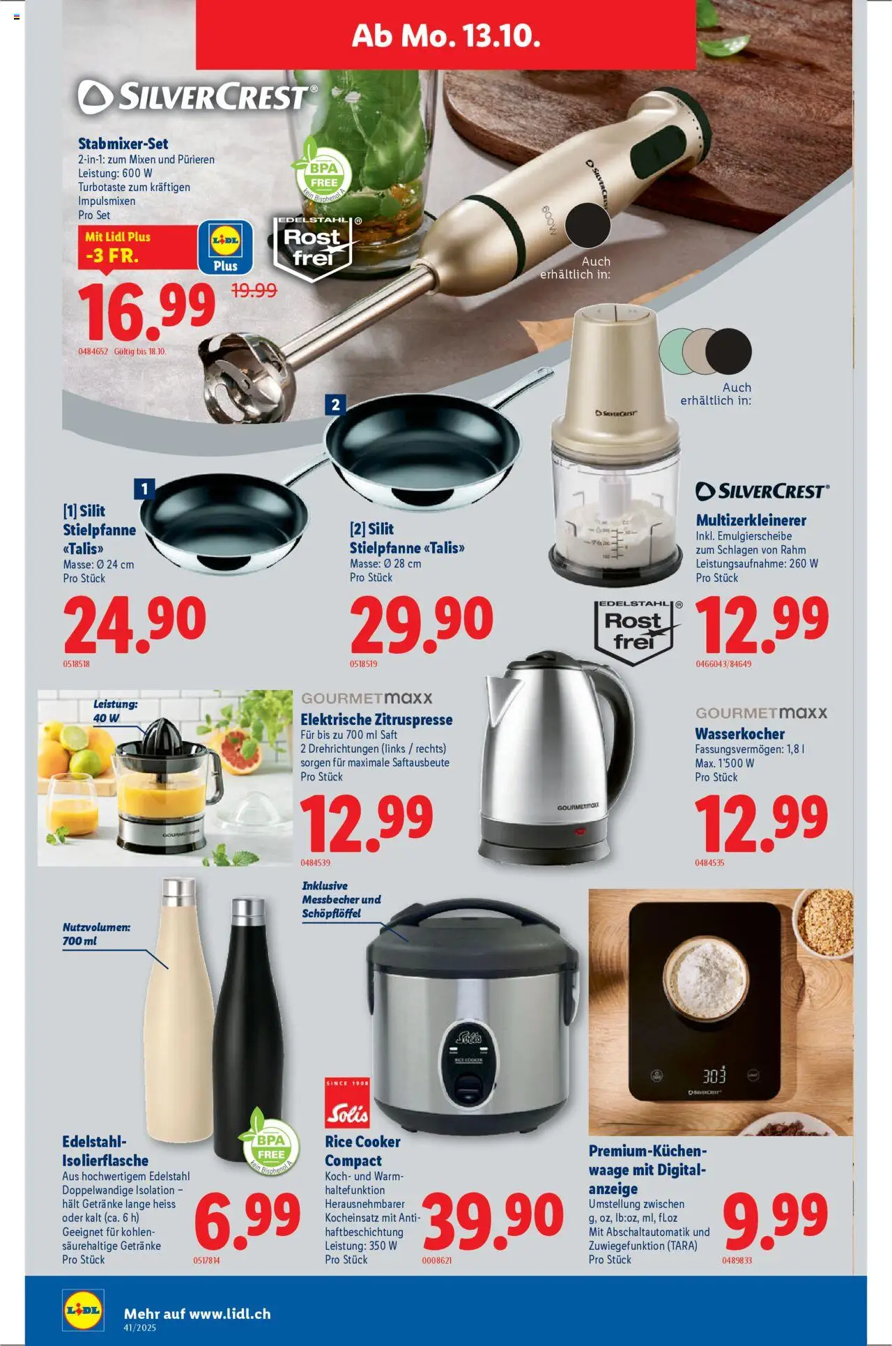 Lidl Aktionen – gültig ab 09.10.2025 | Seite: 26 | Produkte: Saft, Wasserkocher