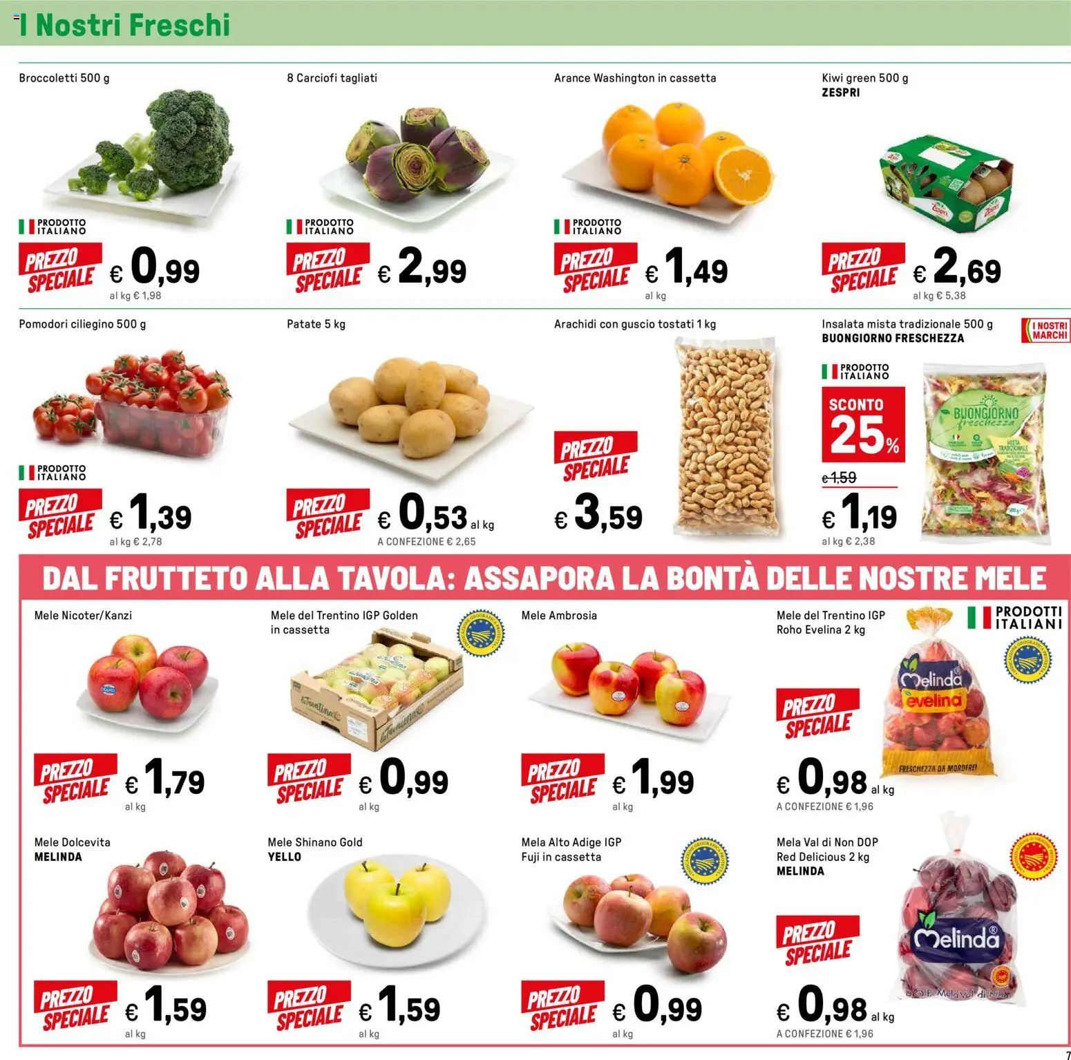 Volantino Iper del 16.01.2026 | Pagina: 7 | Prodotti: Arance, Insalata, Broccoletti, Arachidi