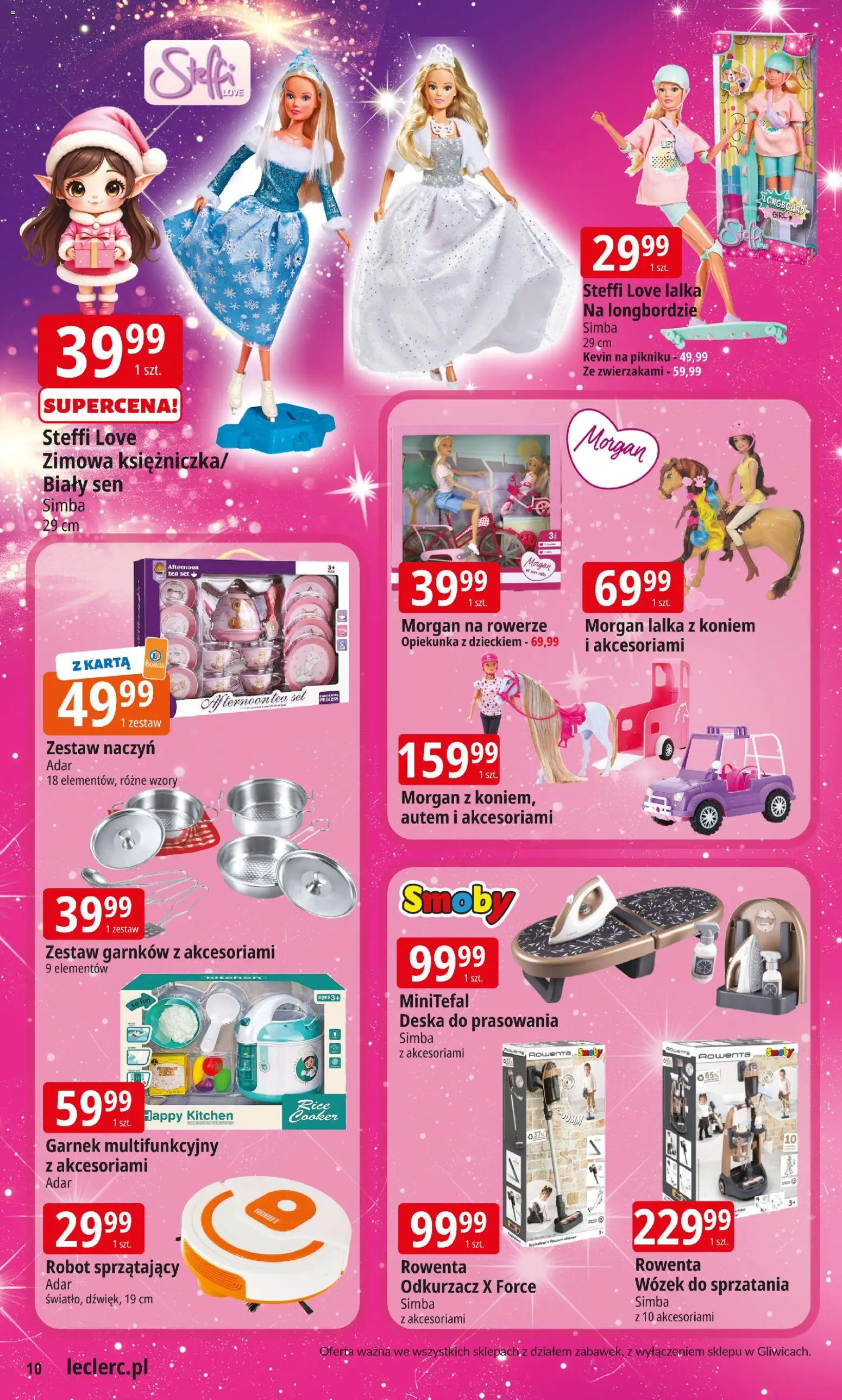 E.Leclerc Gazetka - Warszawa Ursynów zabawki od 12.11.2025 | Strona: 10 | Produkty: Odkurzacz, Robot, Cleaner, Lalka