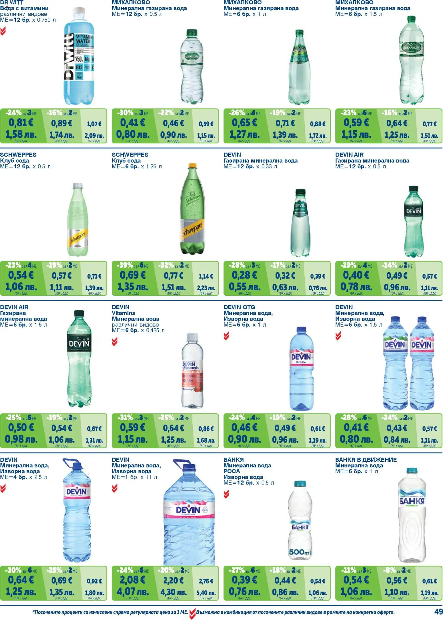 {H1} | Страница: 49 | Продукти: Вода, Витамини, Минерална вода, Изворна вода