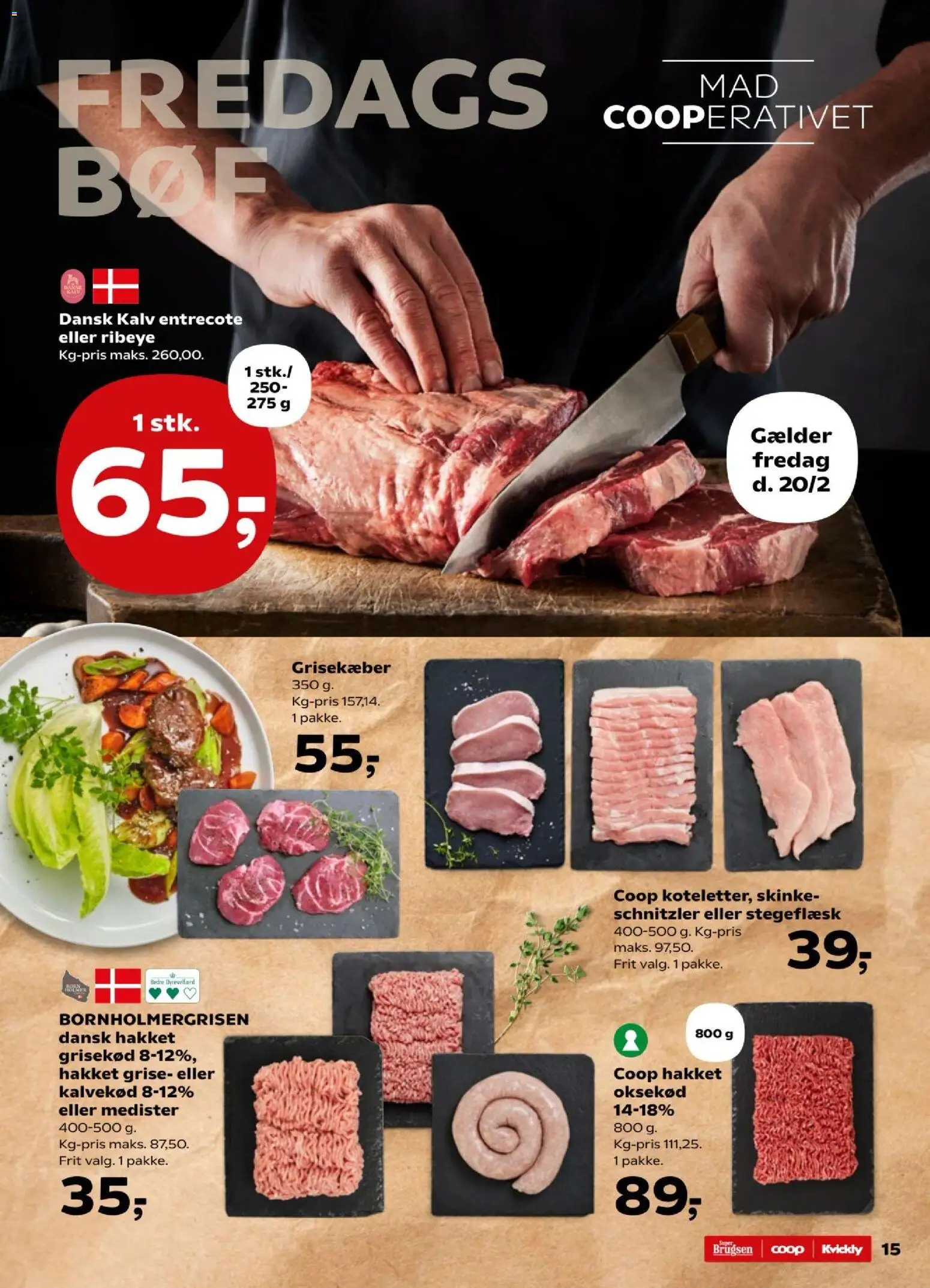 Kvickly tilbudsavis – gyldig fra 20.02.2026 | Side: 17 | Produkter: Skinke, Oksekød, Entrecote, Schnitzler