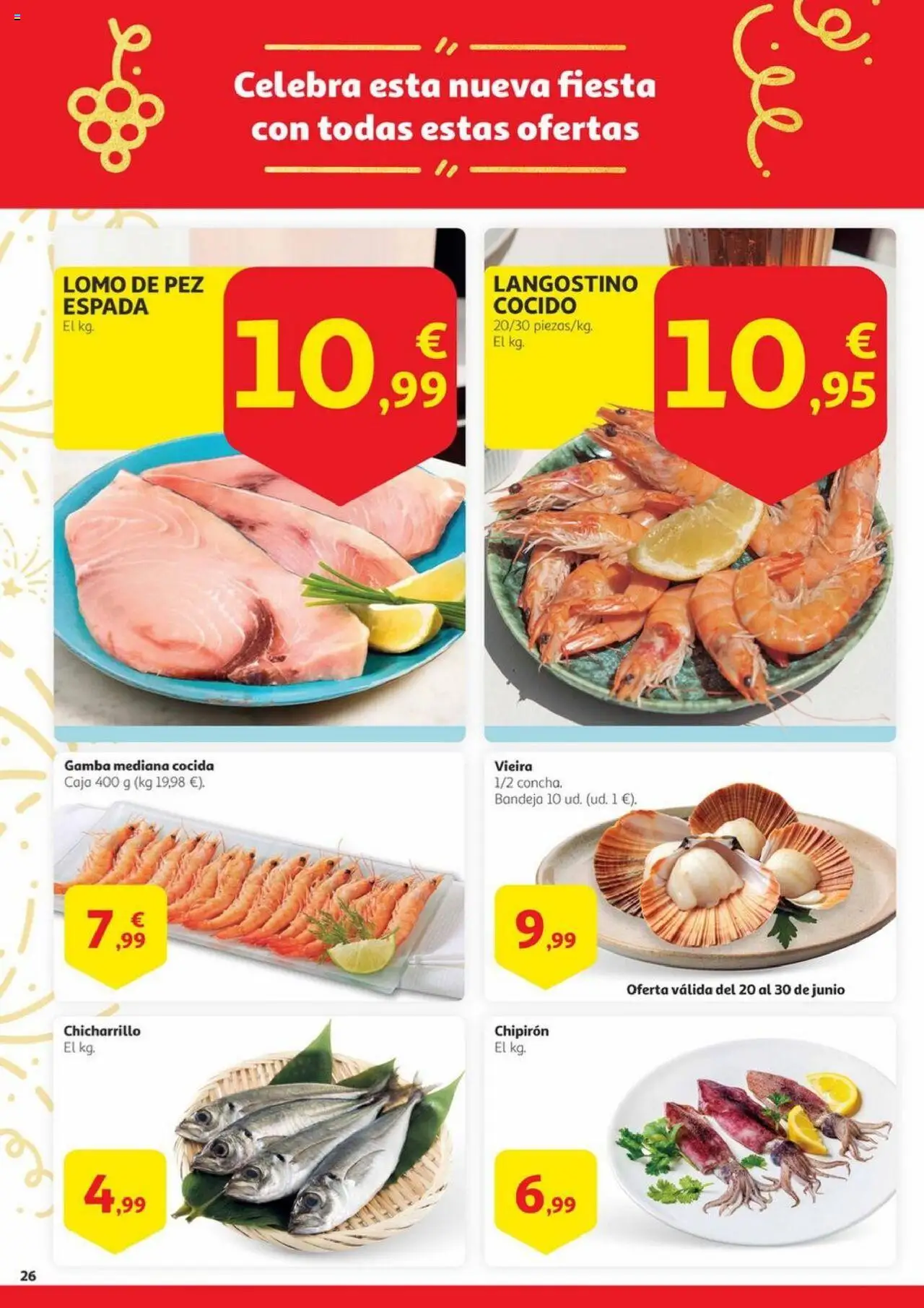 Alcampo -  Canarias │ válido desde el 17.06.2025 | Página: 26 | Productos: Bandeja, Caja, Langostino, Gamba