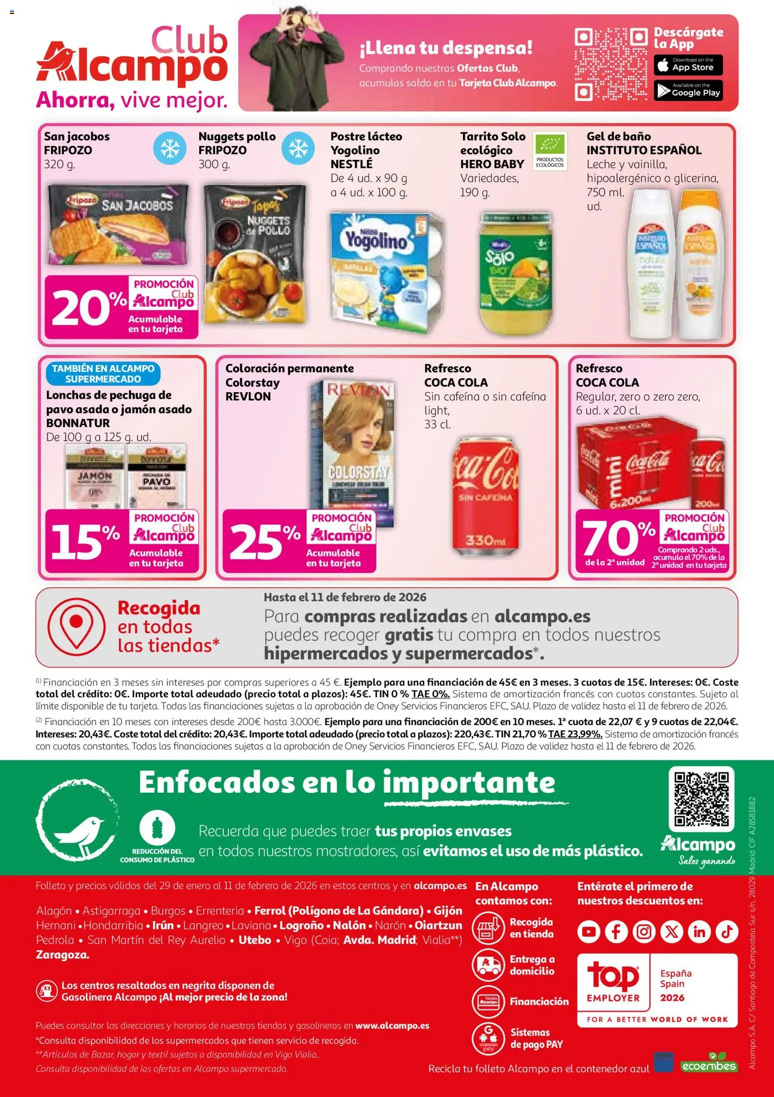 Alcampo -  HG Nacional Unificado │ válido desde el 29.01.2026 | Página: 24 | Productos: Gel de baño, Leche, Baño, Nuggets