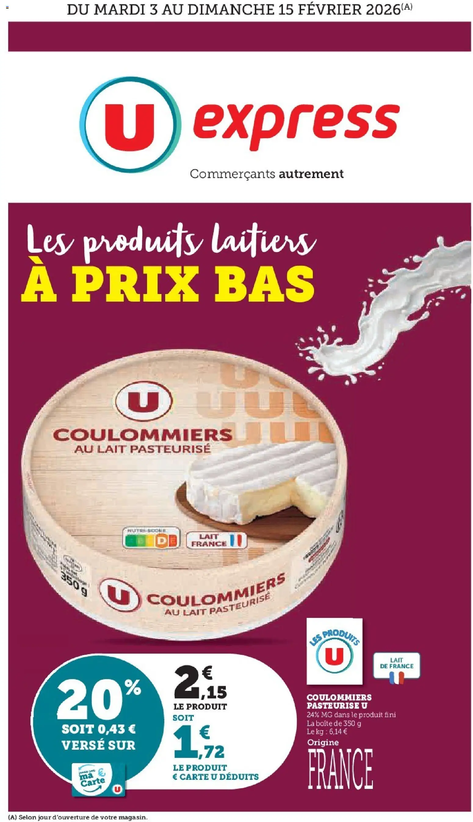 {H1} | Page: 1 | Produits: Lait