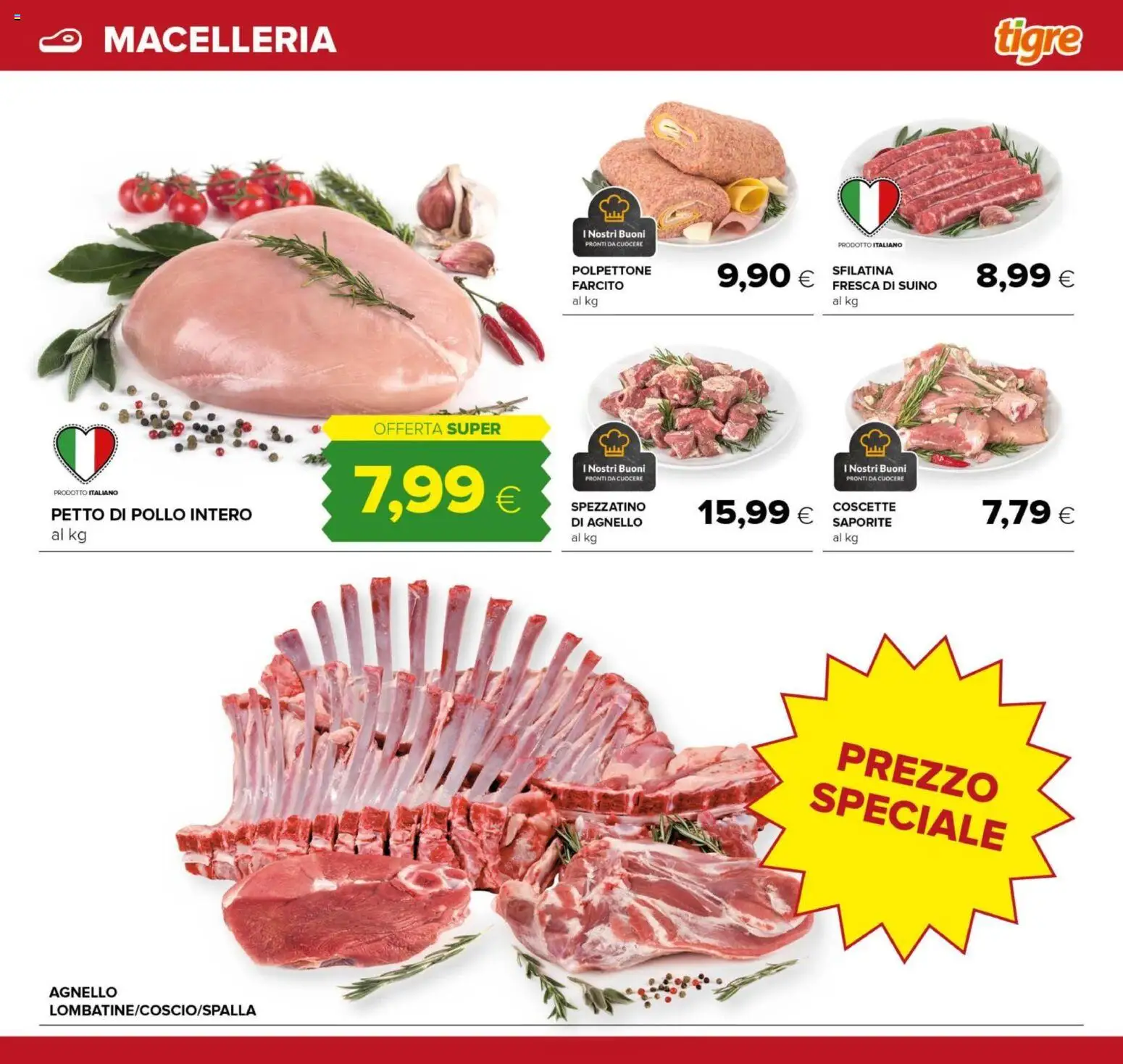 Volantino Tigre del 26.03.2026 | Pagina: 13 | Prodotti: Petto di Pollo, Pollo, Suino, Agnello