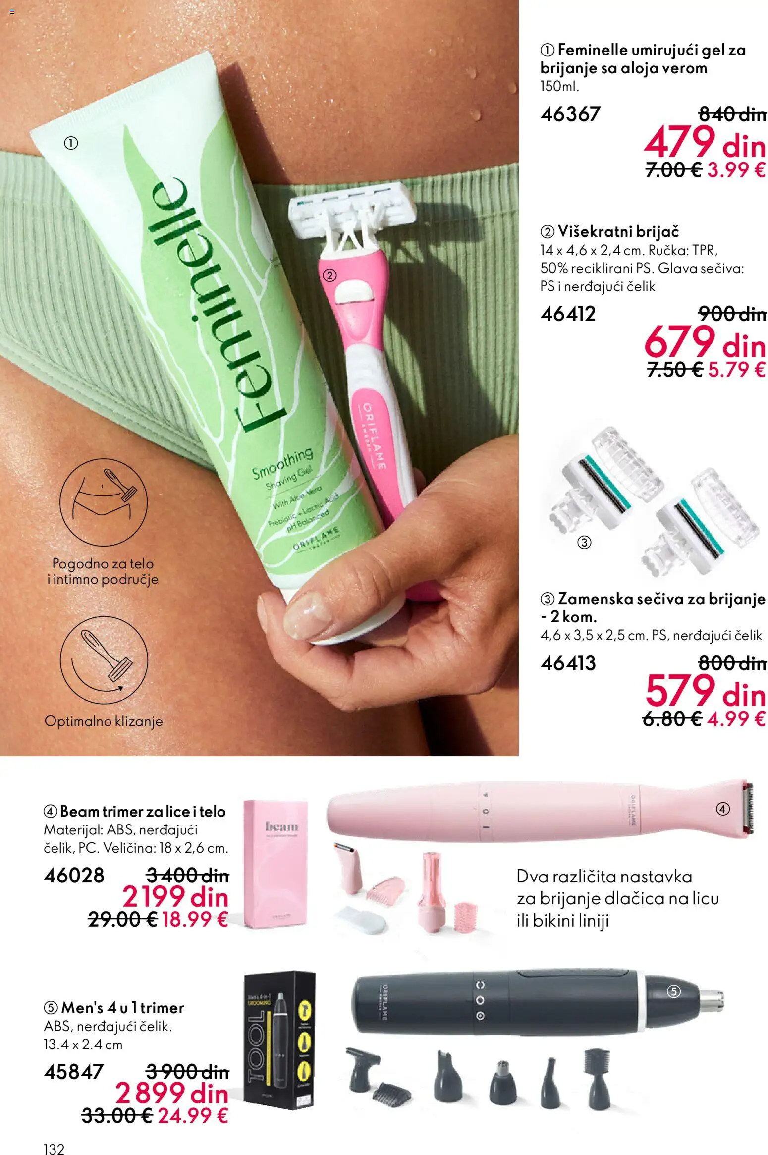 Oriflame katalog - važi od 28.01.2026 | Strana: 132 | Proizvode: Brijač, Gel za brijanje, Trimer