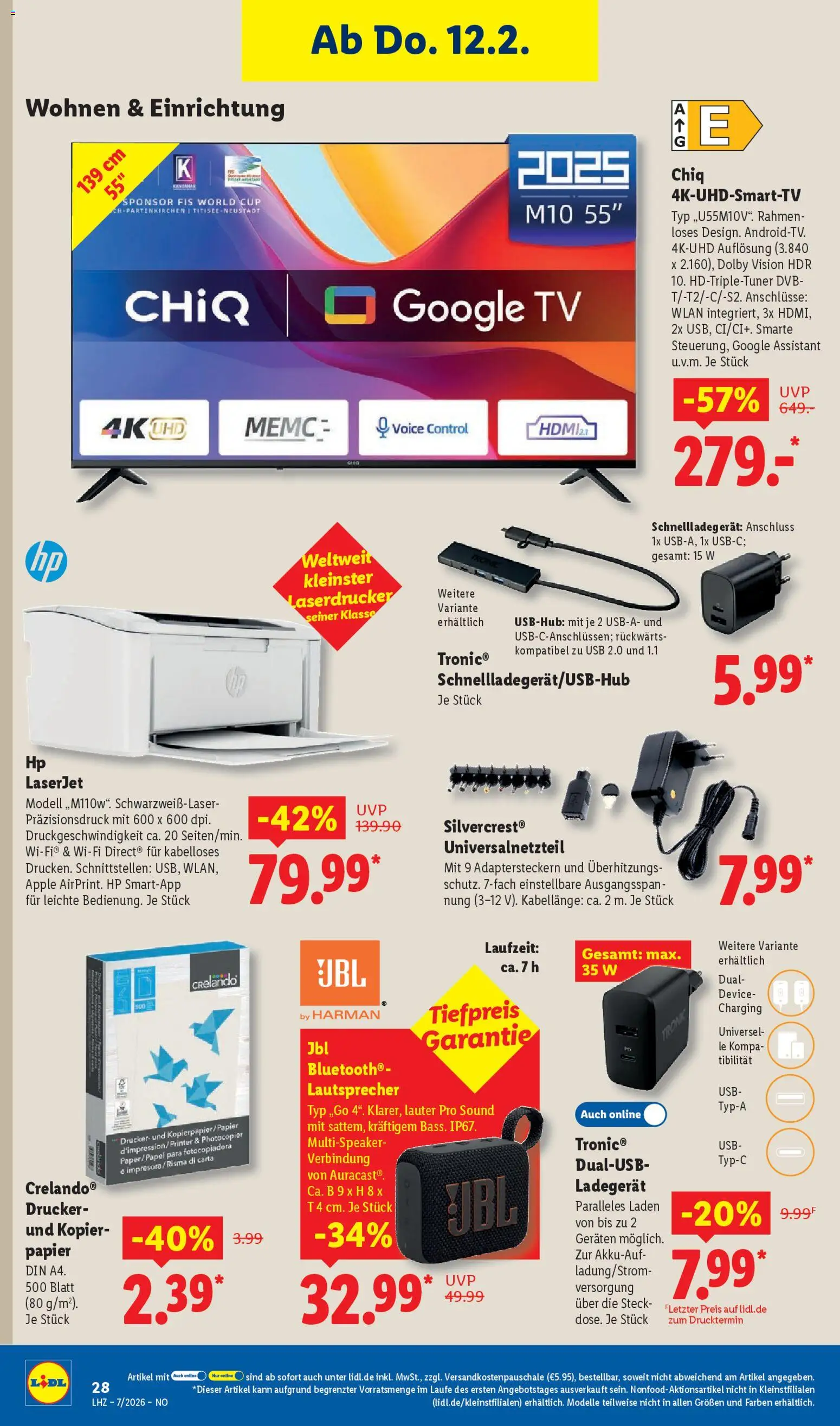 Lidl Prospekt Holzminden – gültig ab 09.02.2026 | Seite: 46 | Produkte: HP, Apple, Laserdrucker, Drucker