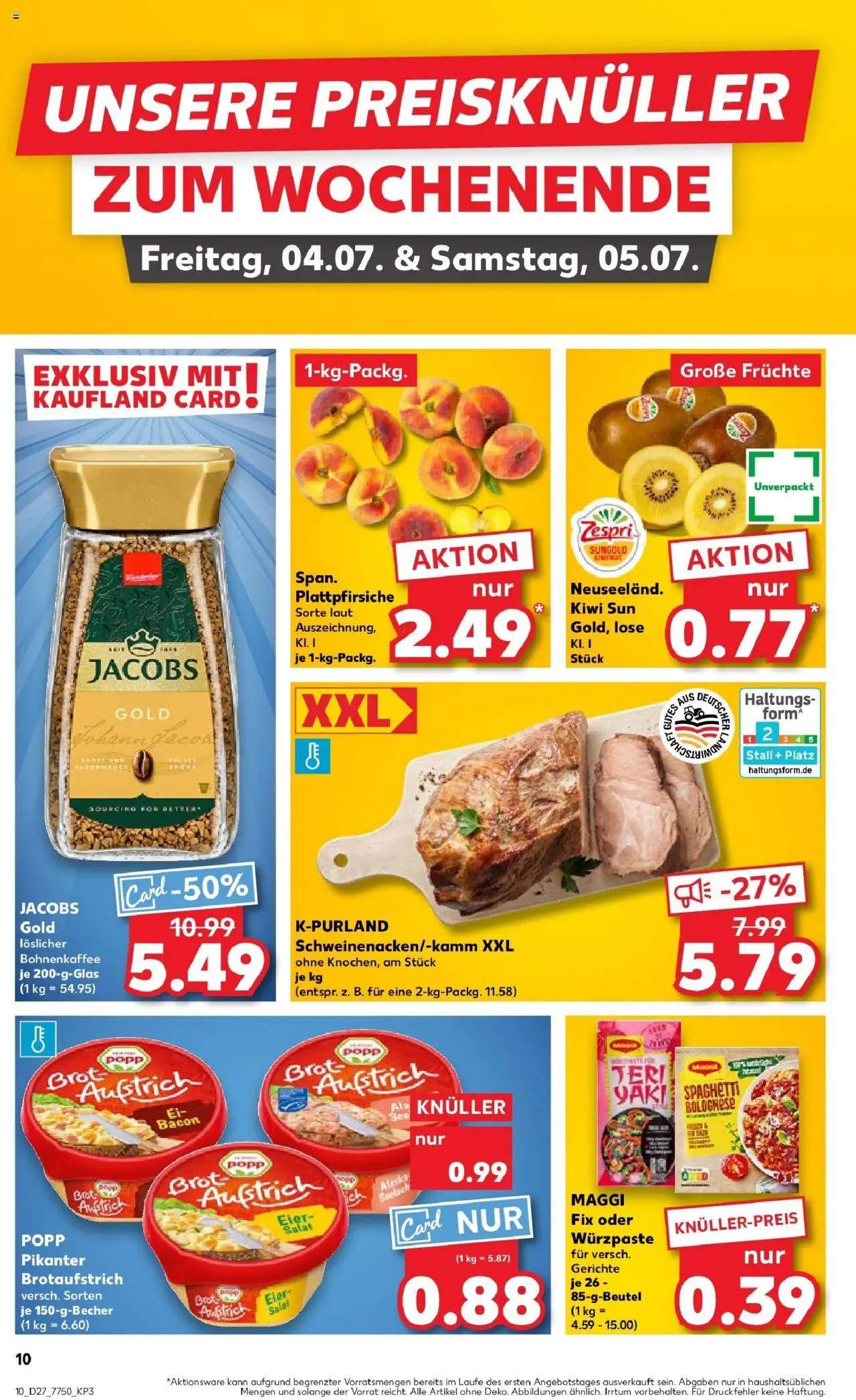 Kaufland prospekt Burgthann	 - gültig ab dem 03.07.2025 | Seite: 10 | Produkte: Maggi, Maggi fix, Kiwi, Salat