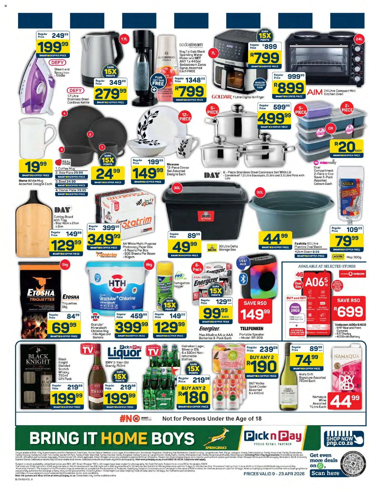 New Pick n Pay catalogue – valid from 09.04.2026 | Page: 4 | Products: Tray, Oven, Wine, Paper