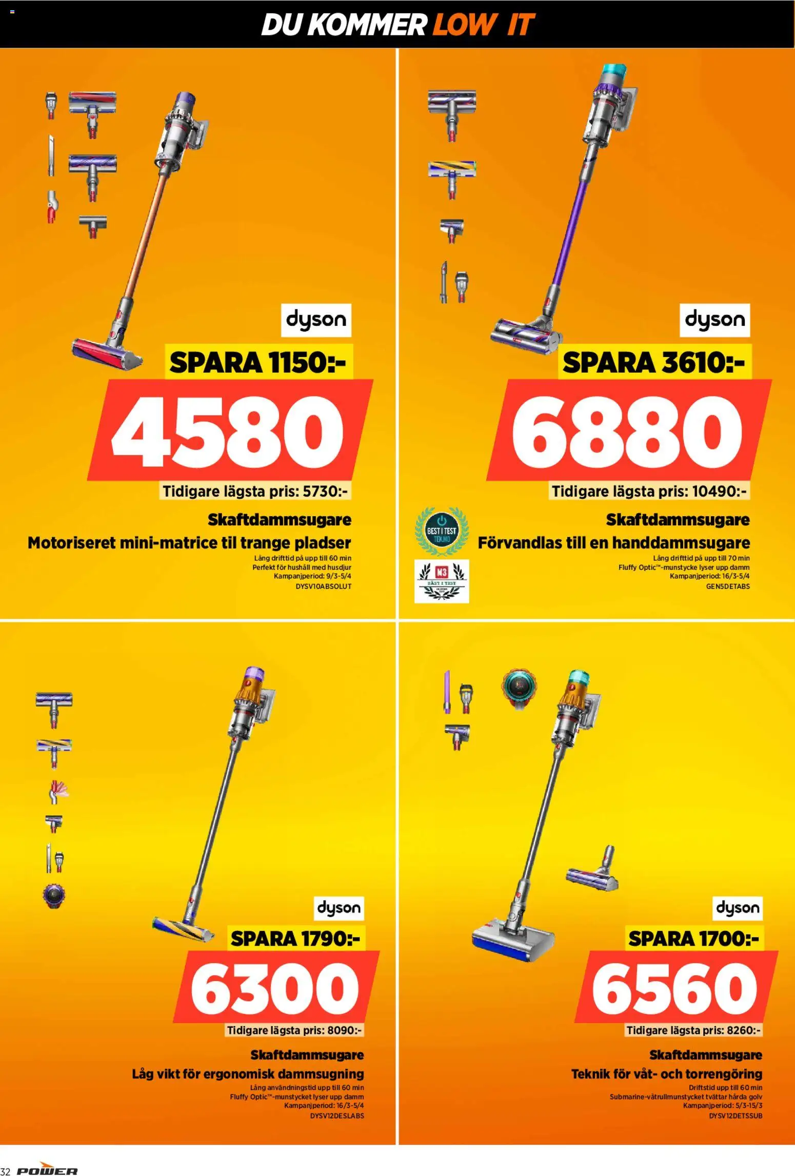 Power reklamblad aktuell från 02.03.2026 | Sida: 32 | Produkter: Skaftdammsugare