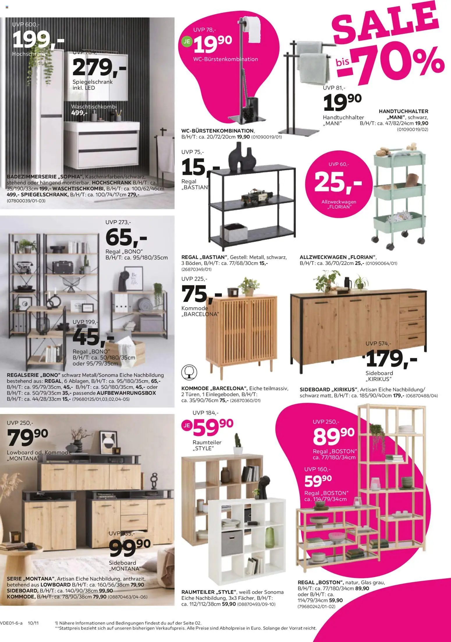Mömax Prospekt 	 – gültig ab 20.12.2025 | Seite: 10 | Produkte: Sideboard, Lowboard, Handtuchhalter, Spiegelschrank