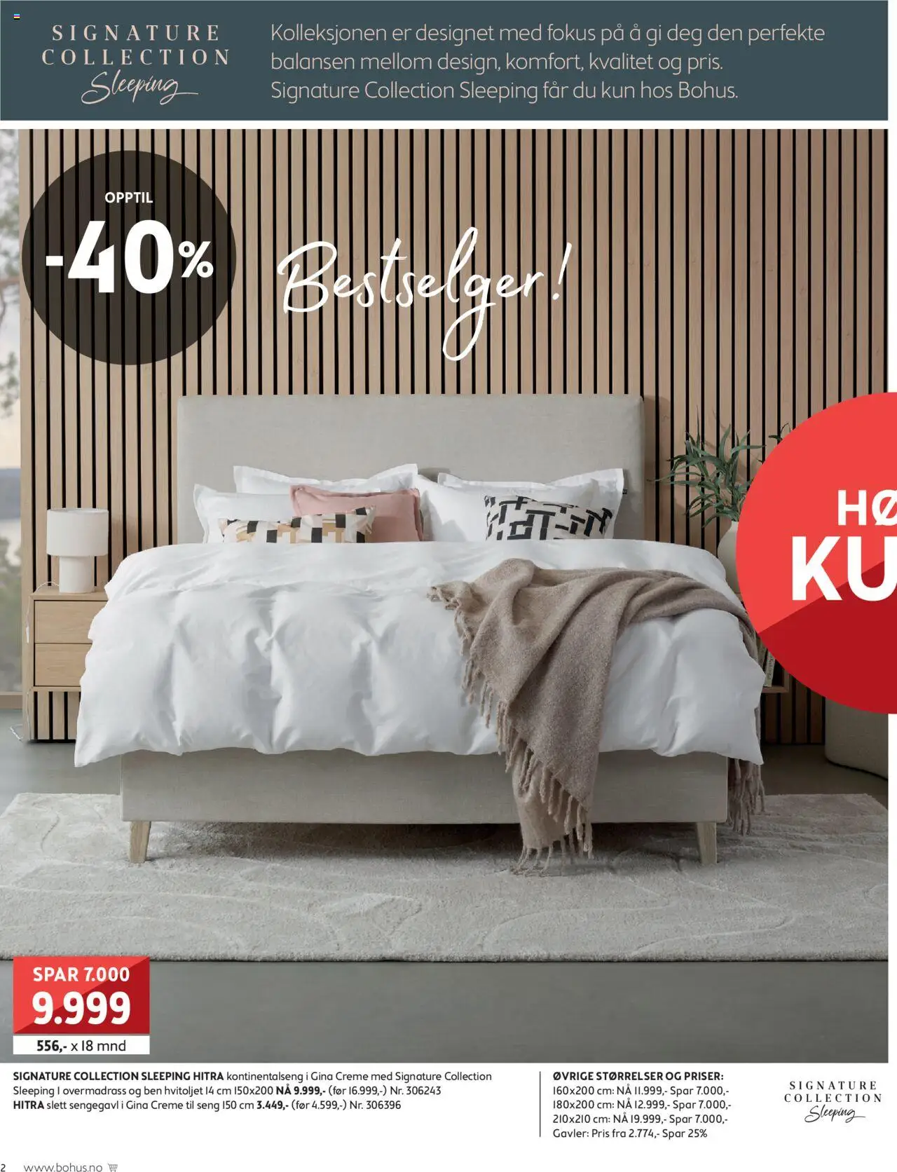 {H1} | Side: 2 | Produkter: Overmadrass, Kontinentalseng, Seng, Sengegavl