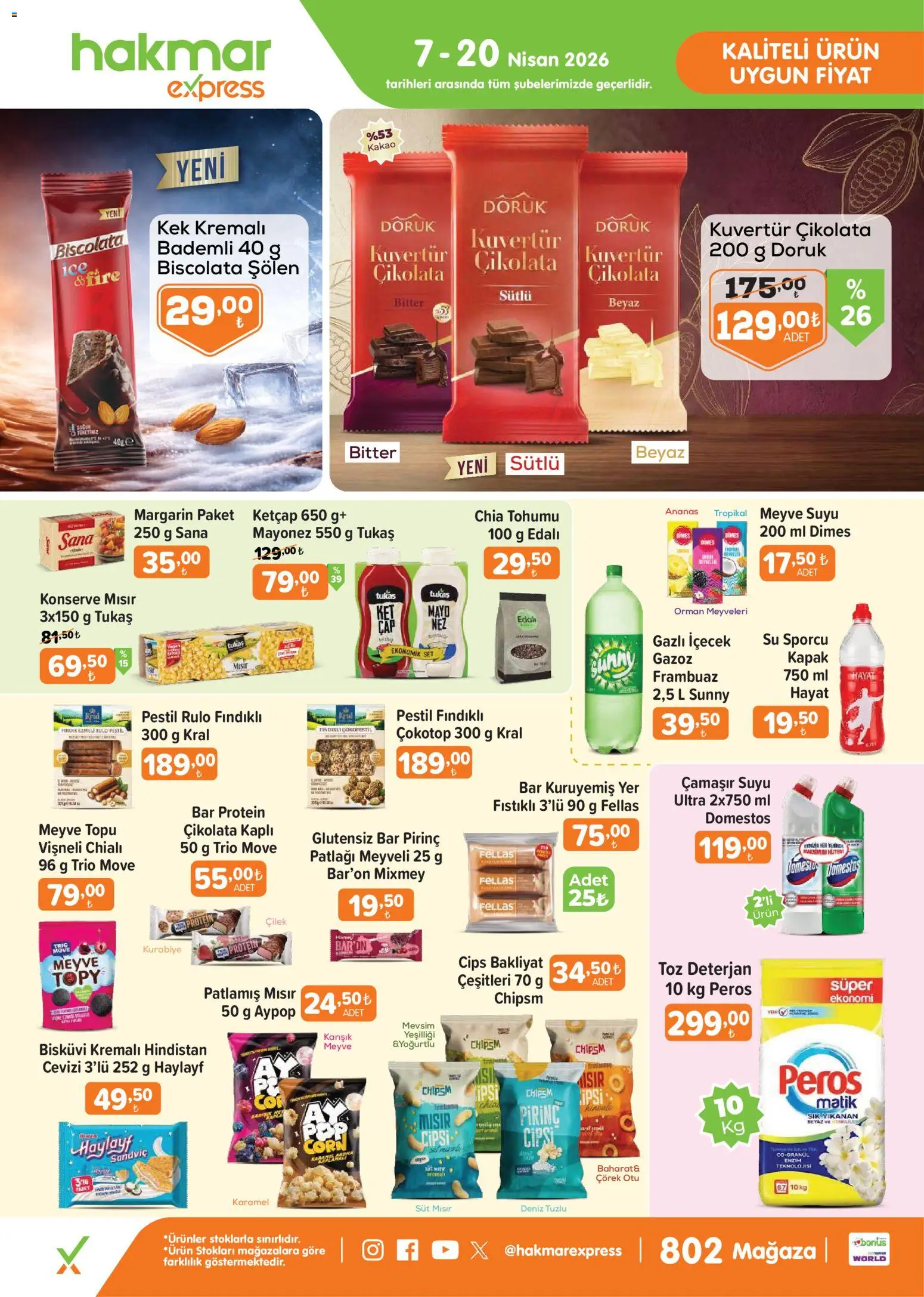 Hakmar Express - Salı Aktüel Ürünler - 07.04.2026 tarihinden itibaren geçerlidir | Sayfa: 1 | Ürünler: Frambuaz, Kurabiye, Mayonez, Gazlı içecek