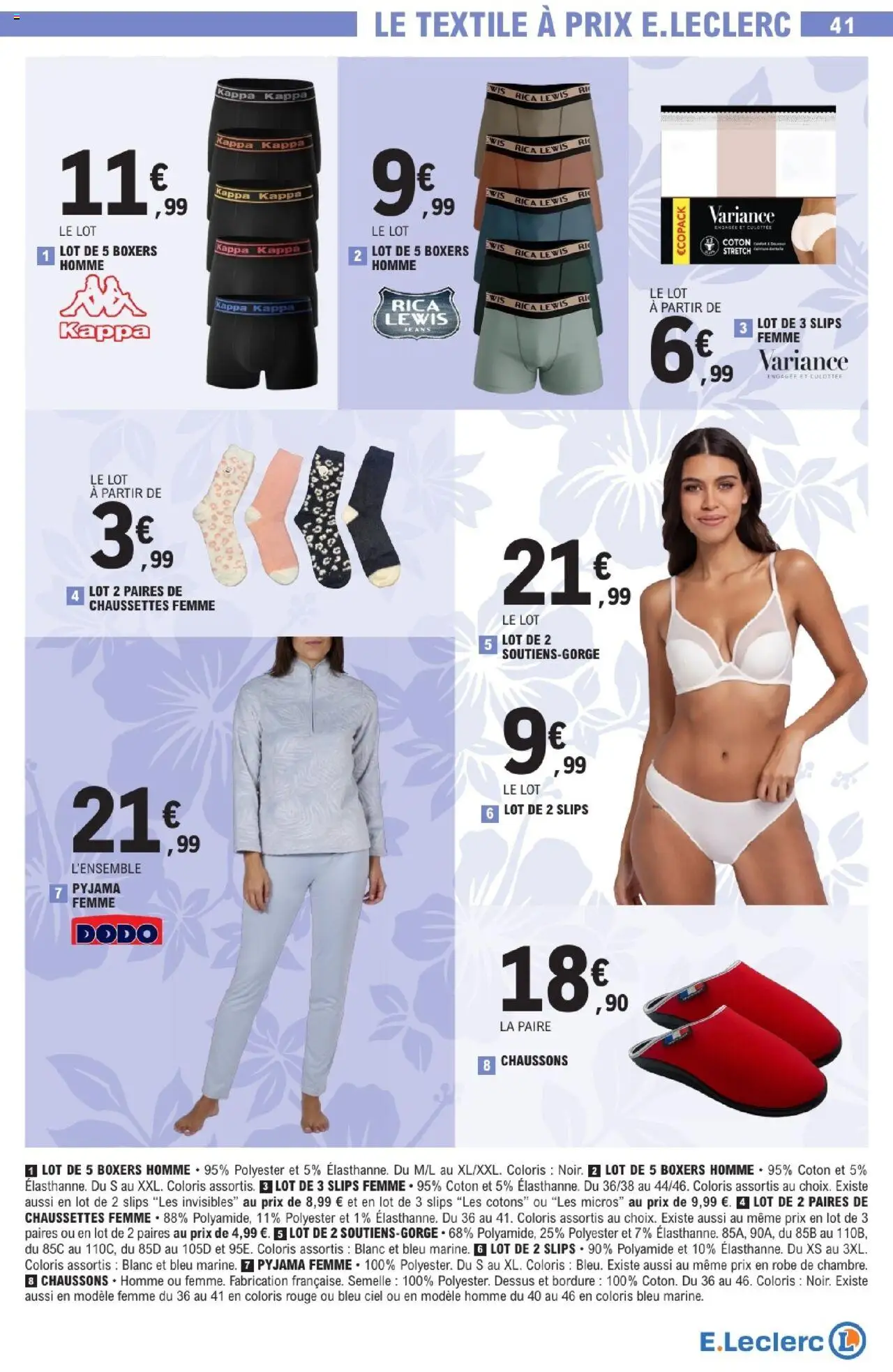{H1} | Page: 41 | Produits: Jeans, Pyjamas, Chaussons, Pyjama