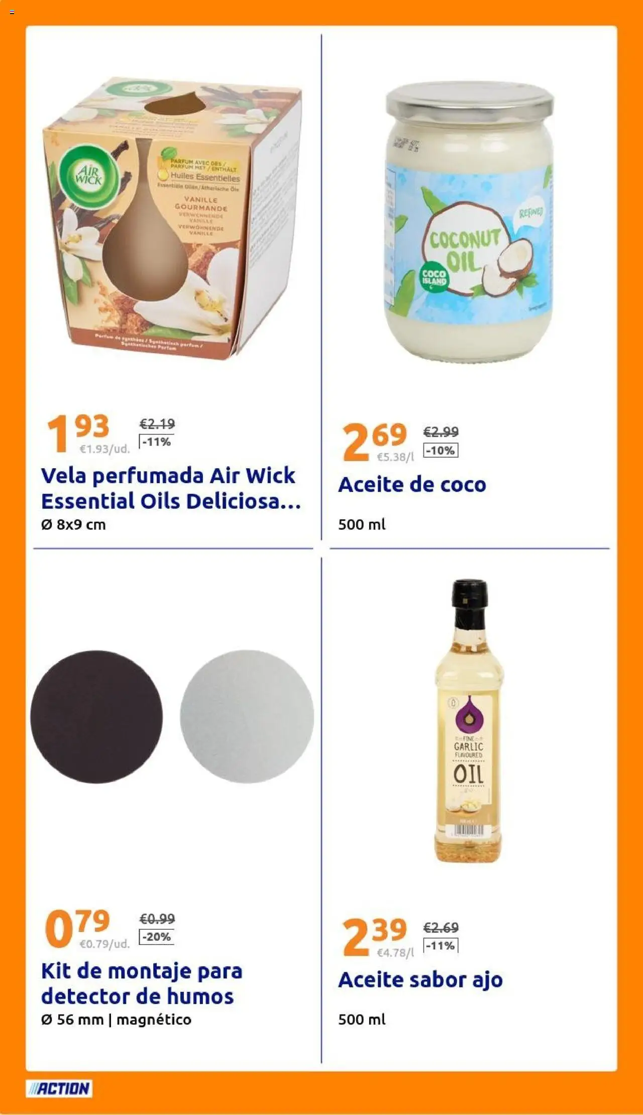 Action - Action ES week 42 2025 │ válido desde el 15.10.2025 | Página: 20 | Productos: Aceite, Τυρόπιτα, Vela, Aceite de coco