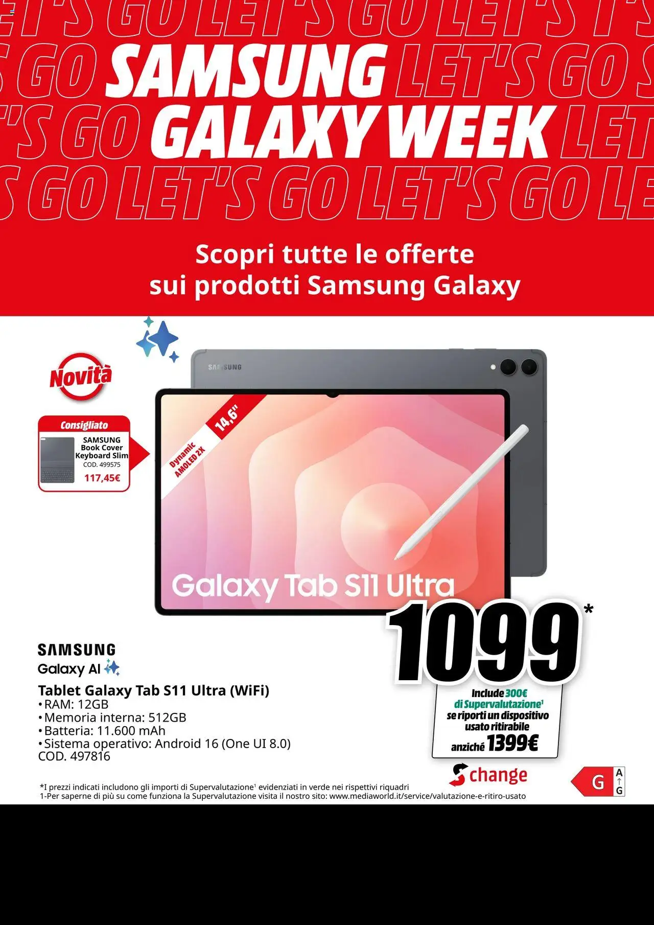 Volantino Media World del 22.09.2025 | Pagina: 7 | Prodotti: Samsung Galaxy, Tablet, Batteria, Samsung