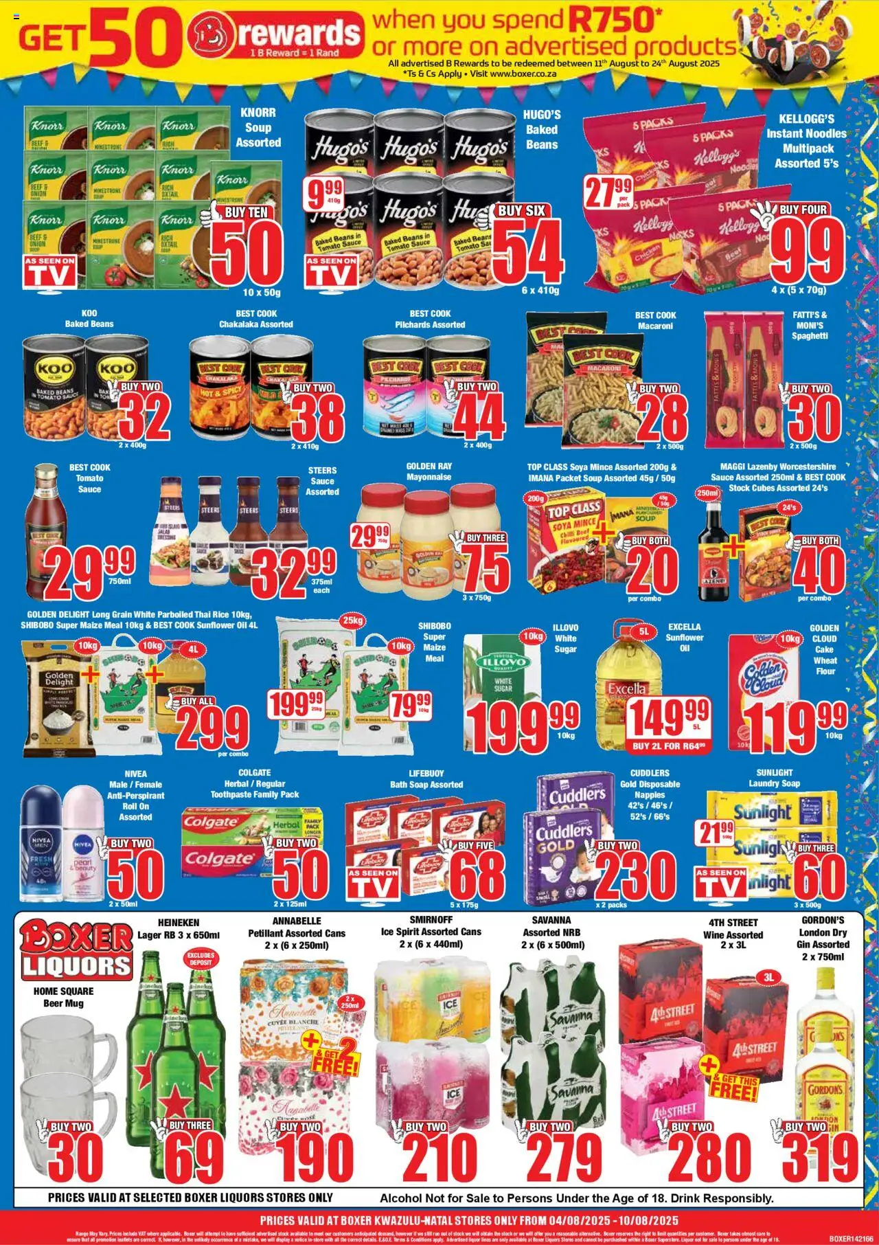 Boxer - KwaZulu-Natal - Weekly Specials │ valid from 04.08.2025 | Page: 3 | Products: Oil, Wine, Chicken, Toothpaste