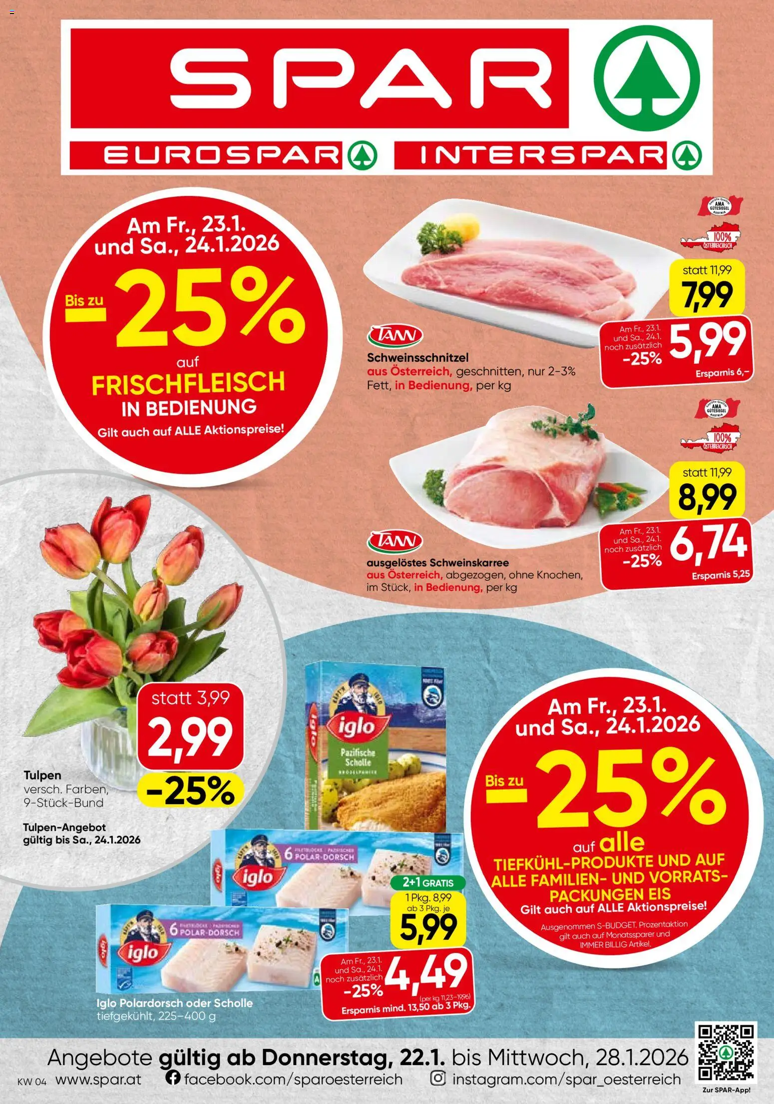 Spar Flugblatt - Tirol gültig ab 22.01.2026 | Seite: 1 | Produkte: Eis