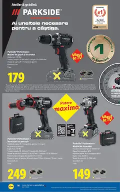 Ofertele Lidl valabile de la 15.12.2025 | Pagină: 16 | Produse: Mașină de găurit, Vopsea, Tapet, Peluş Köpek Yatağı