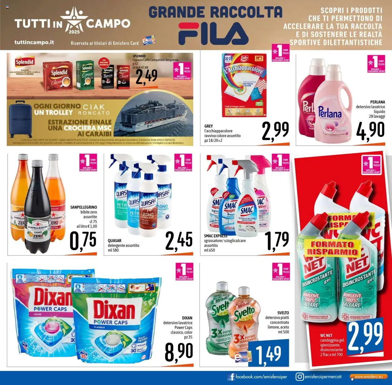 Volantino Emisfero del 11.09.2025 | Pagina: 11 | Prodotti: Caffè, Lavatrice, Aceto, Trolley
