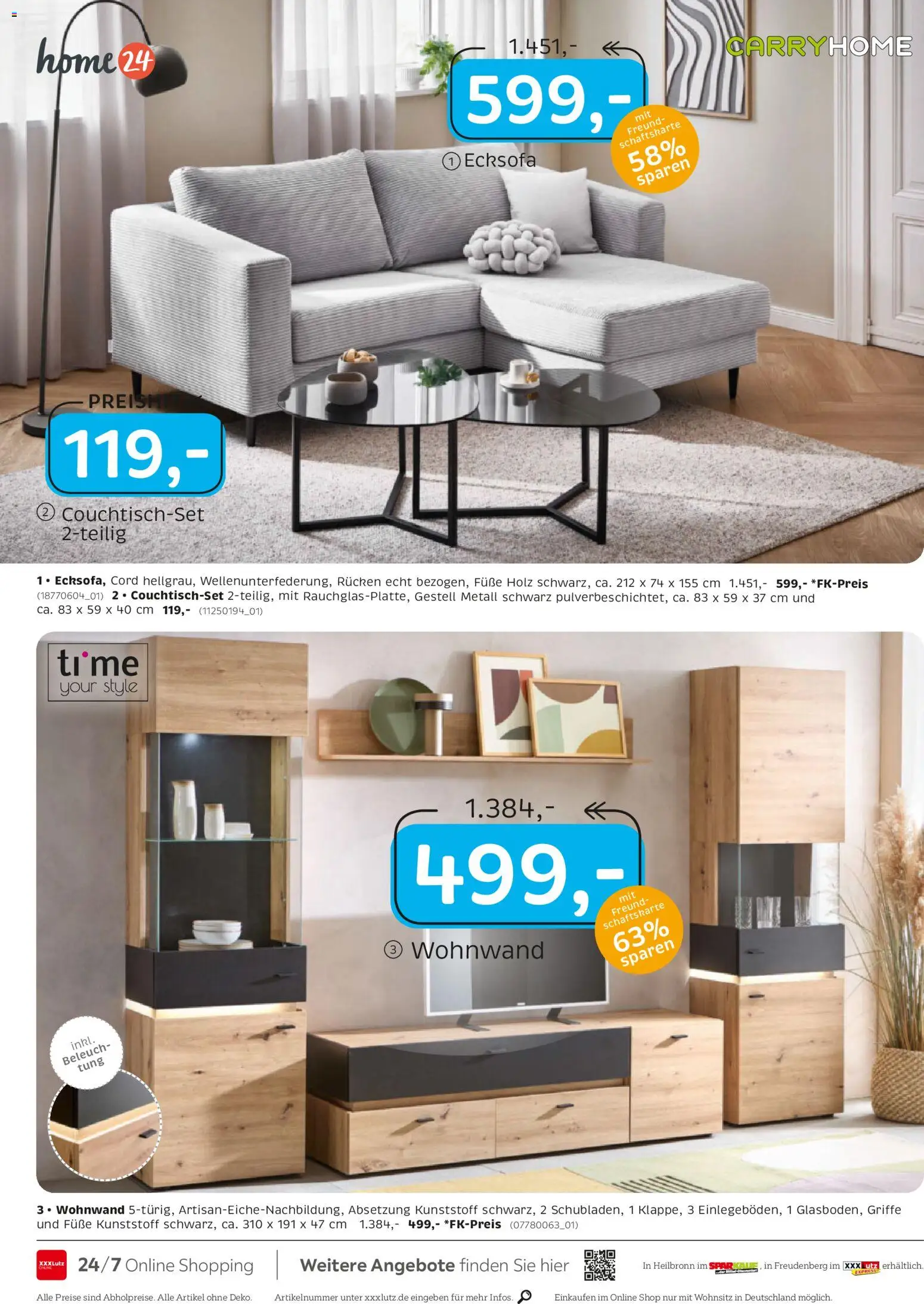 XXXL Lutz Prospekt 	 – gültig ab 22.02.2026 | Seite: 20 | Produkte: Ecksofa, Wohnwand