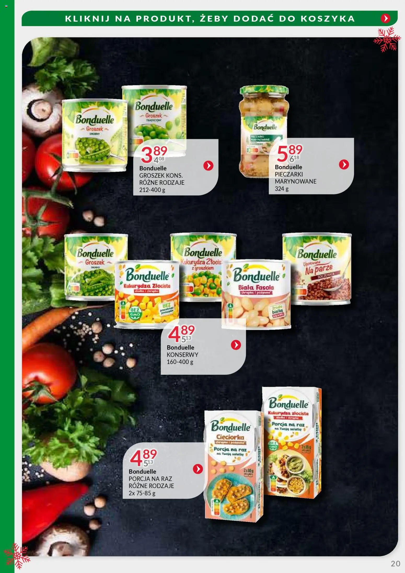 Eurocash Gazetka - Oferta Handlowa MR Południowy Wschód od 24.11.2025 | Strona: 20 | Produkty: Groszek, Pieczarki, Kukurydza, Cieciorka