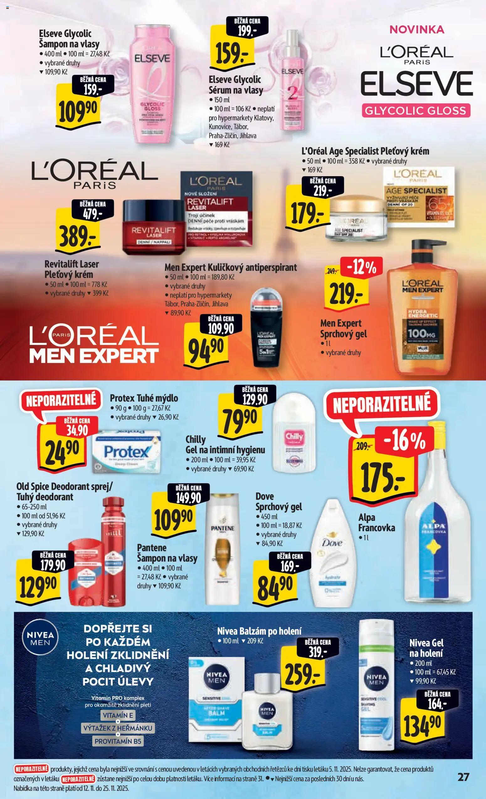 Albert Black Friday od 12.11.2025 | Strana: 36 | Produkty: Sprchový gel, Deodorant, Sérum, Krém