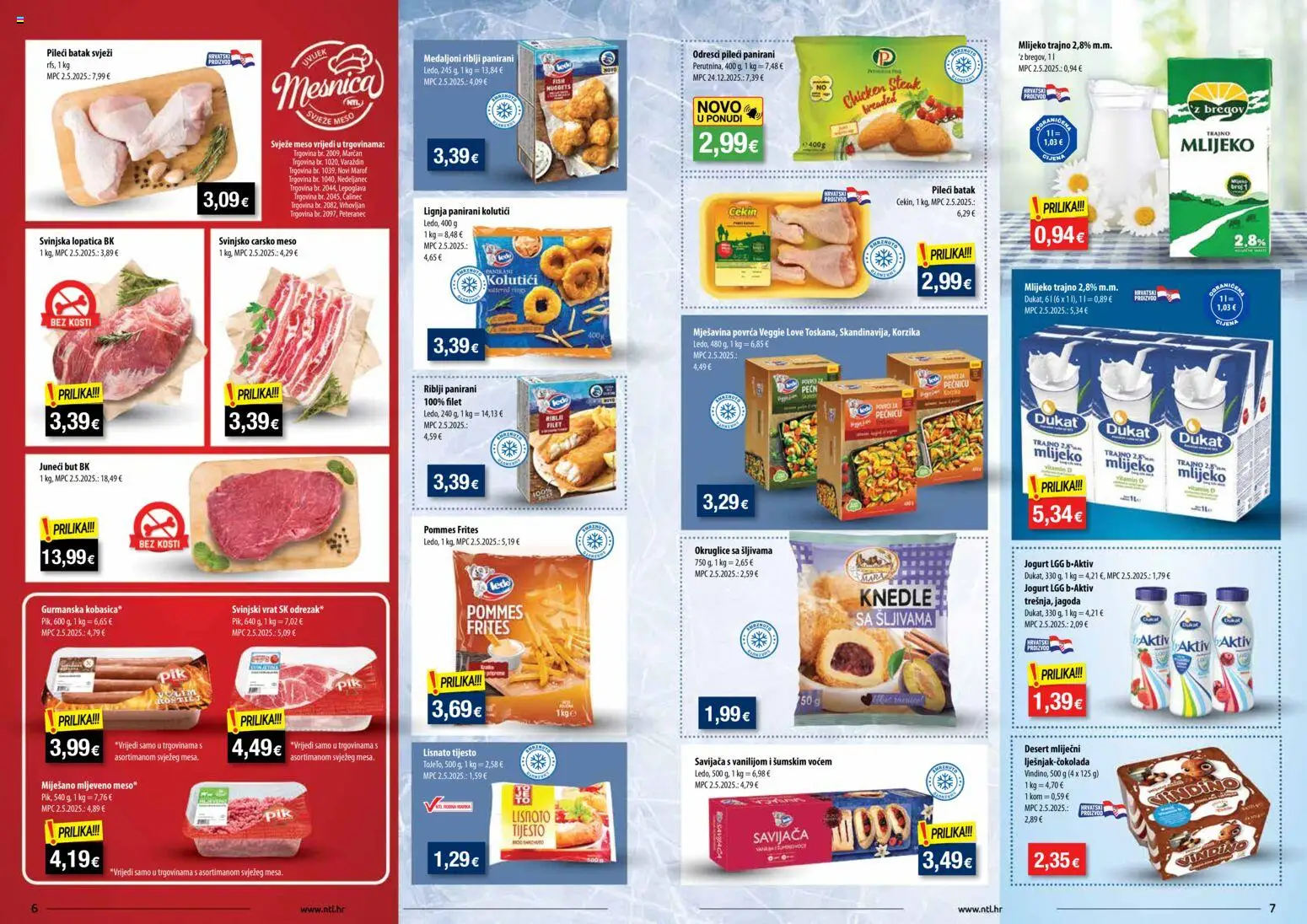NTL katalog | vrijedi od 07.01.2026 | Stranica: 4 | Proizvodi: Okruglice, Svinjski vrat, Svinjska lopatica, Jogurt