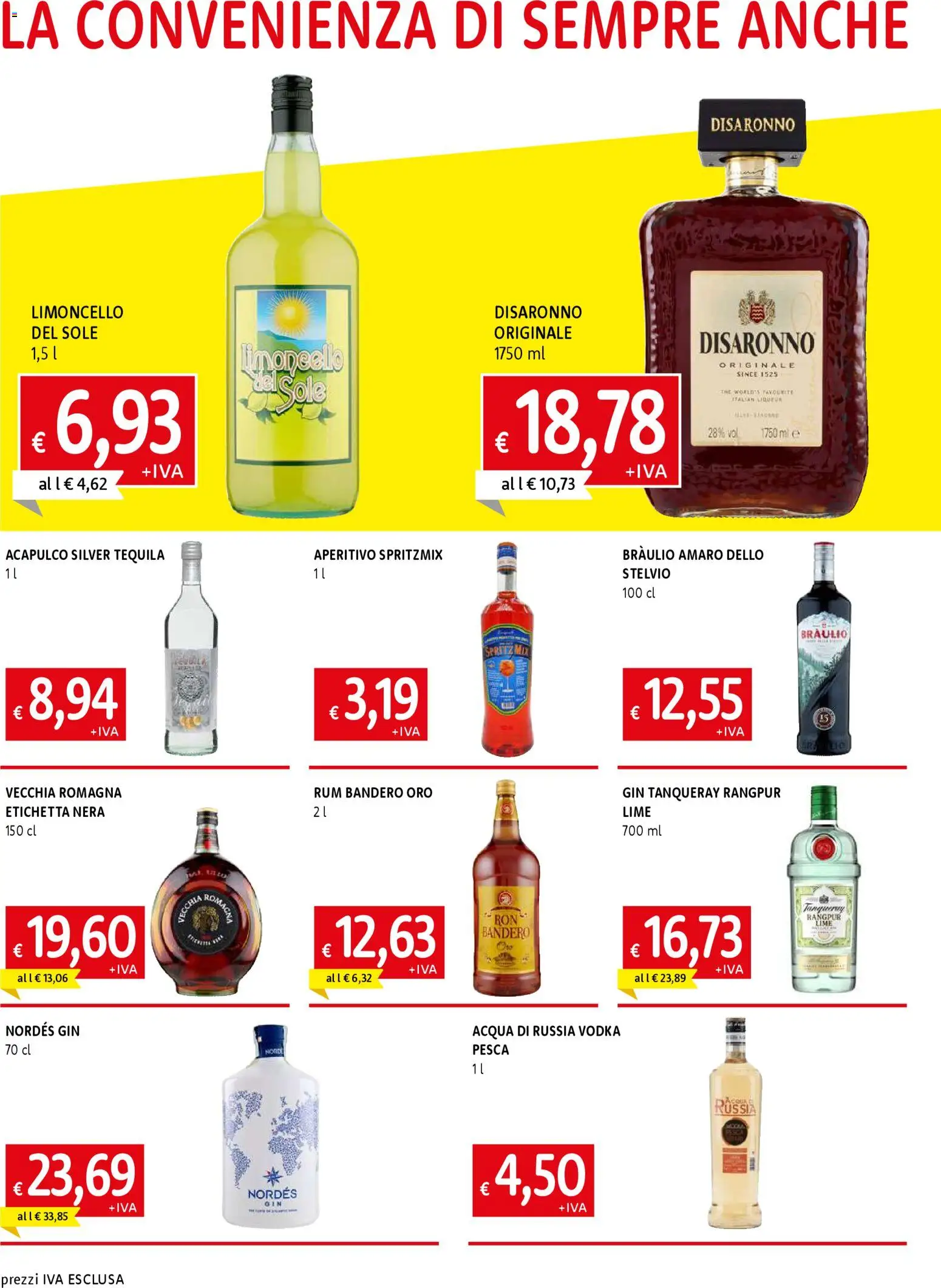 Volantino Famila del 24.11.2025 | Pagina: 6 | Prodotti: Vodka, Rum, Tequila, The