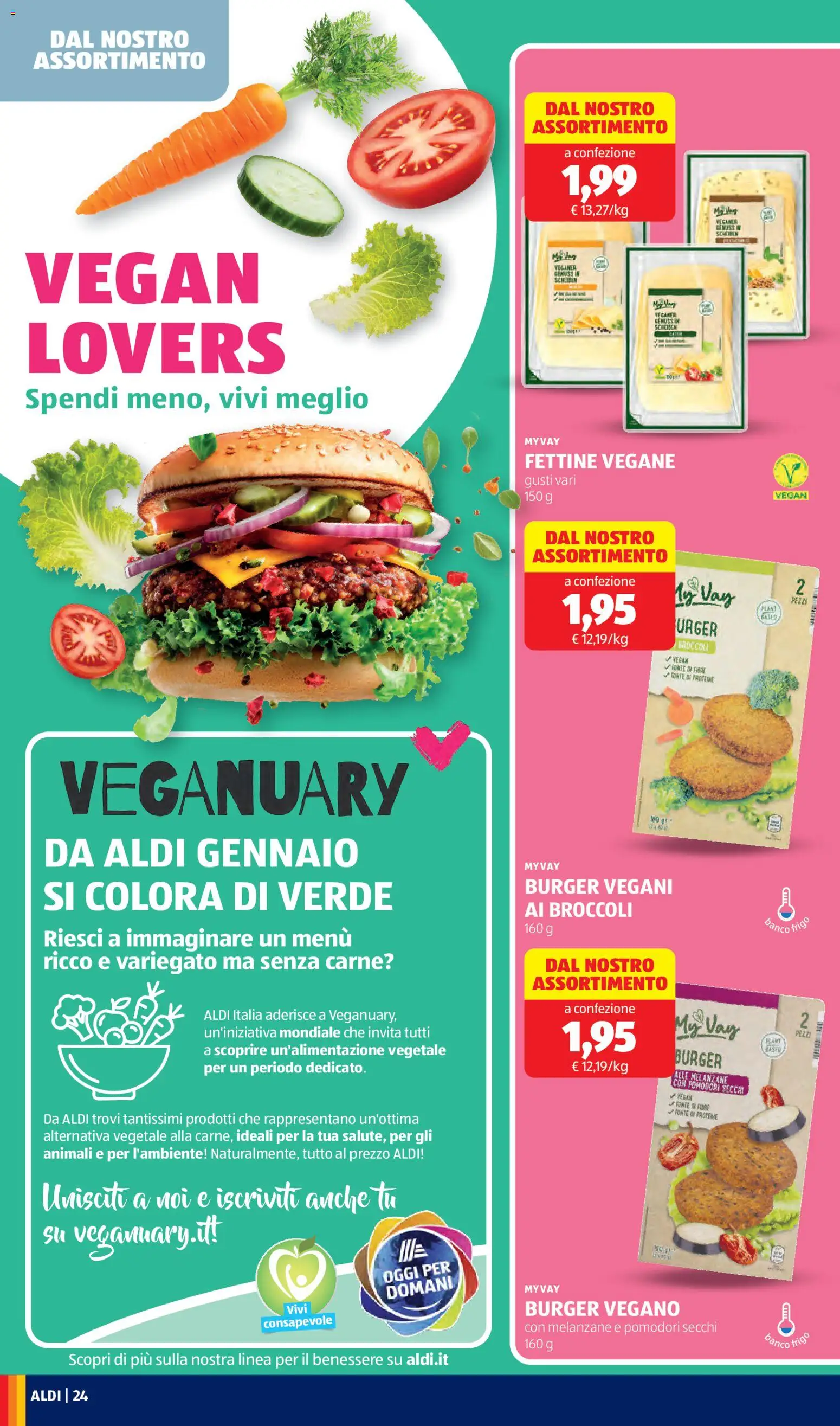 Volantino Aldi del 26.01.2026 | Pagina: 24 | Prodotti: Pomodori, Broccoli, Melanzane, Pomodori secchi