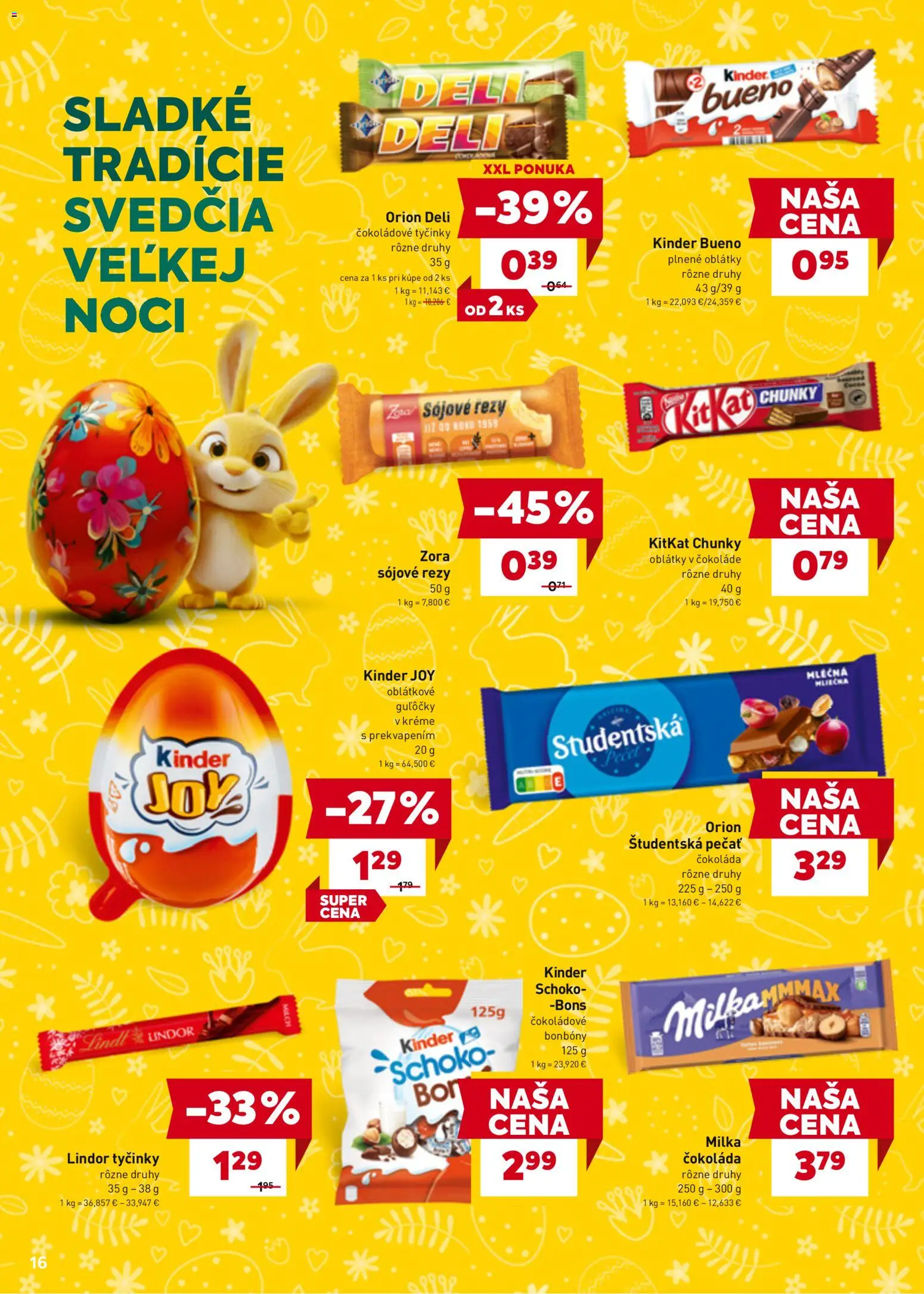 Nové Billa akcie – leták je platný od 11.03.2026 | Strana: 18 | Produkty: Lindt, Kinder, Kinder Bueno, Študentská pečať