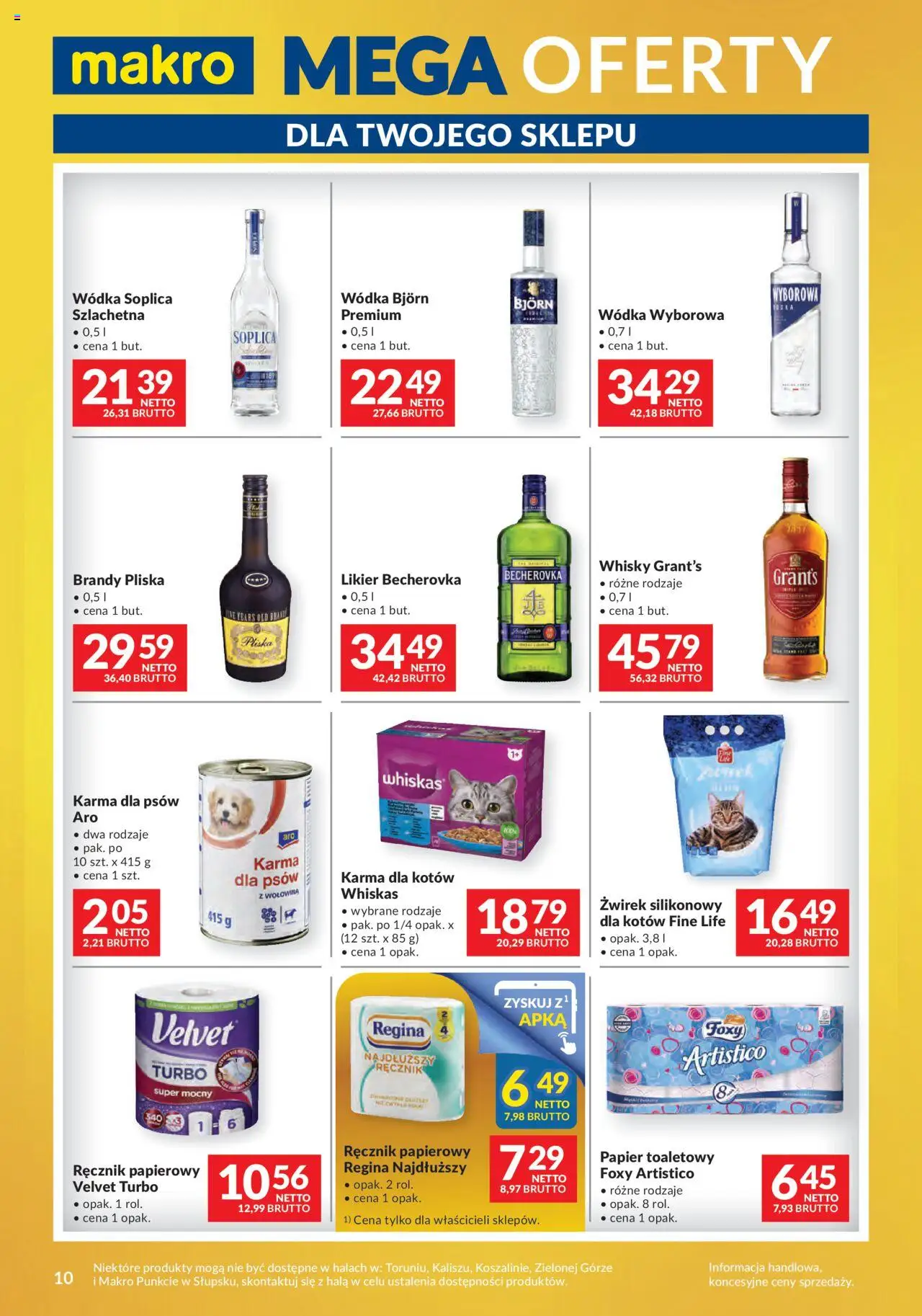 Makro Gazetka - Mega oferty dla Twojego Sklepu oferta z alkoholem od 05.08.2025 | Strona: 10 | Produkty: Grant's, Papier toaletowy, Karma dla psów, Whisky