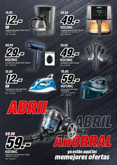 Vista previa Media Markt folleto válido desde el 06.04.2026 | Página: 30 | Productos: Bolsa, Cafetera, Plancha, Aspirador