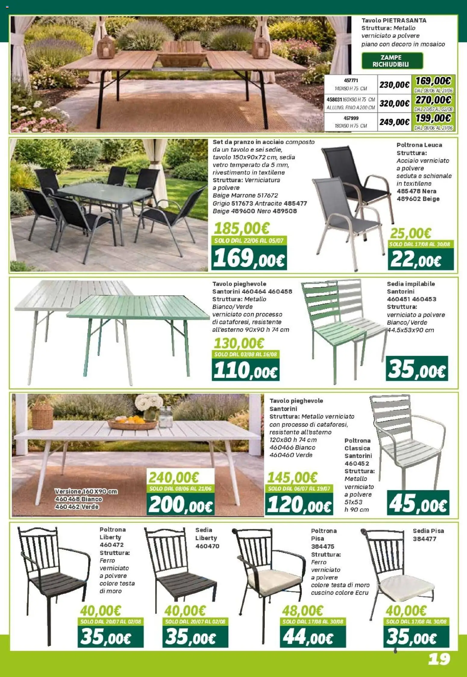 Volantino Orizzonte del 24.04.2026 | Pagina: 19 | Prodotti: Cuscino, Poltrona, Tavolo, Sedia