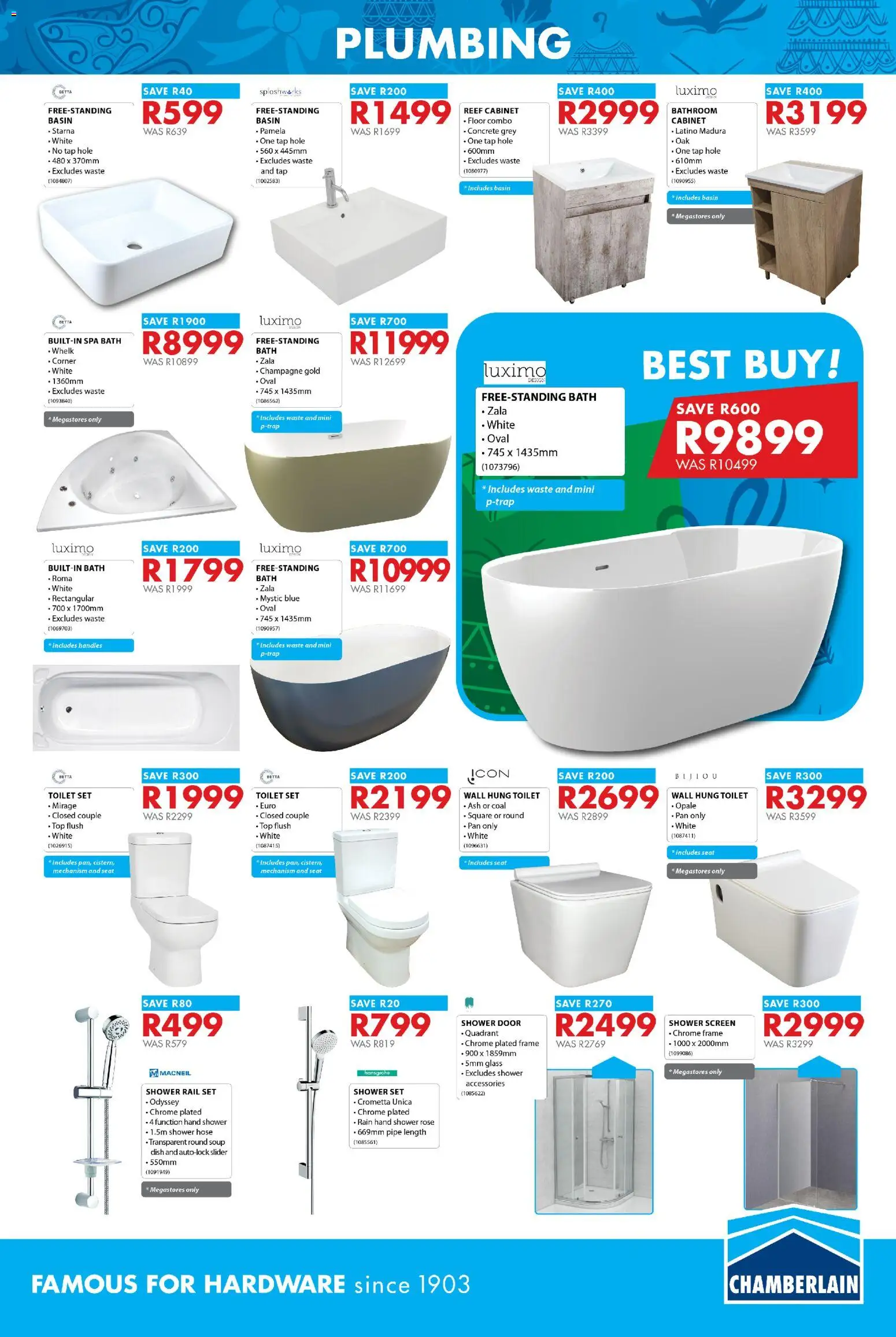 New Chamberlain catalogue – valid from 20.11.2025 | Page: 21 | Products: Shower, Basin, Tap, Shower set