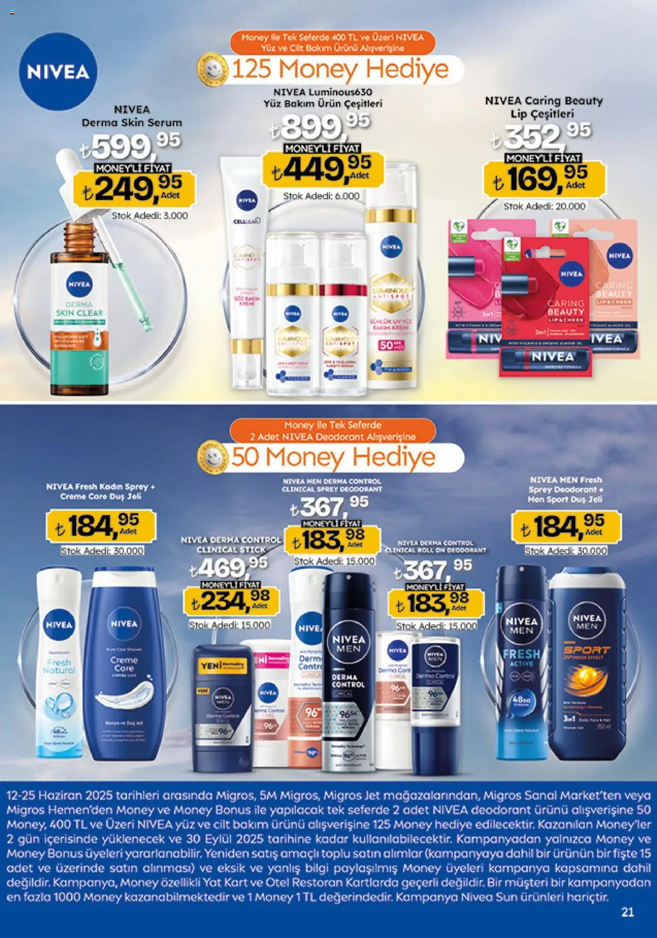 Migros Katalog - Migroskop - 12.06.2025 tarihinden itibaren geçerlidir | Sayfa: 21 | Ürünler: Duş, Duş jeli, Deodorant