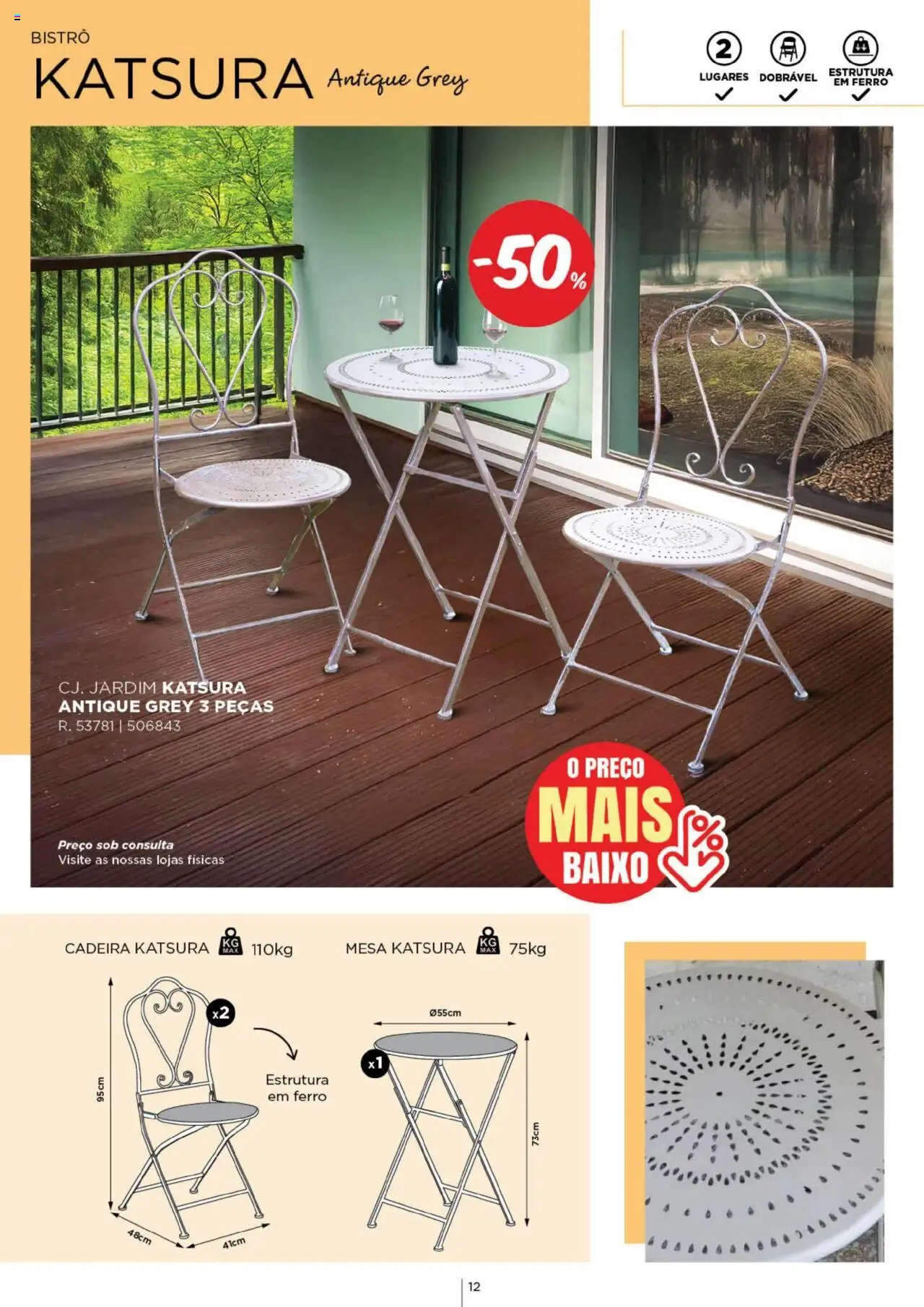 Espaço Casa - Catálogo  Ec Ar Livre  2025 │ válido de 04.03.2025 | Página: 12 | Produtos: Ferro, Mesa, Cadeira