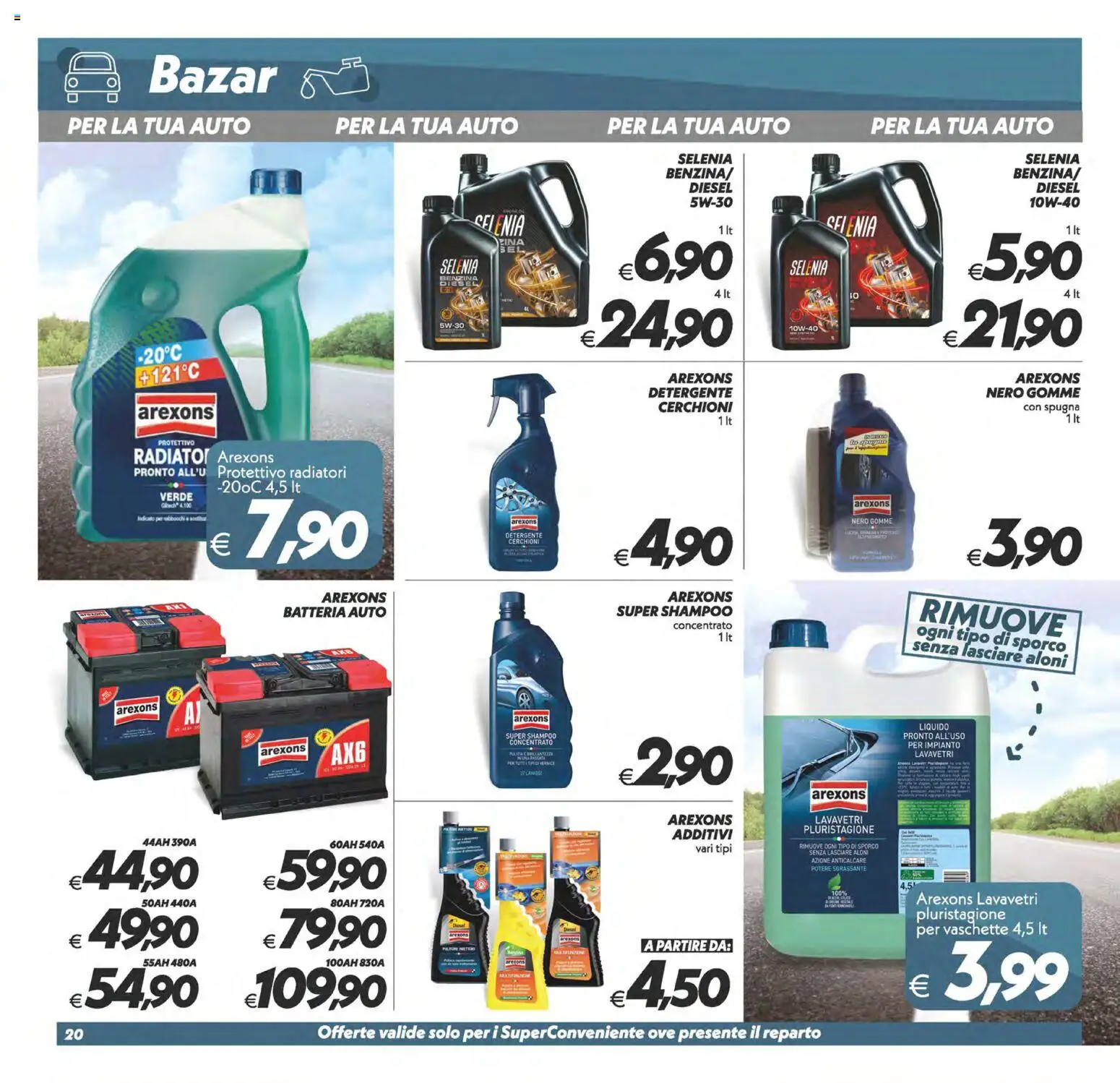 Volantino SuperConveniente del 07.04.2026 | Pagina: 20 | Prodotti: Spugna, Detergente, Batteria, Vaschette