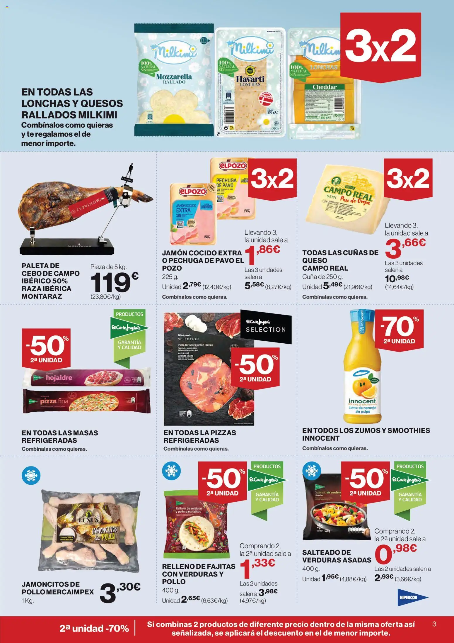 Hipercor catálogo │ válido desde el 12.03.2026 | Página: 3 | Productos: Queso, Jamón, Κορνίζα, Cuna