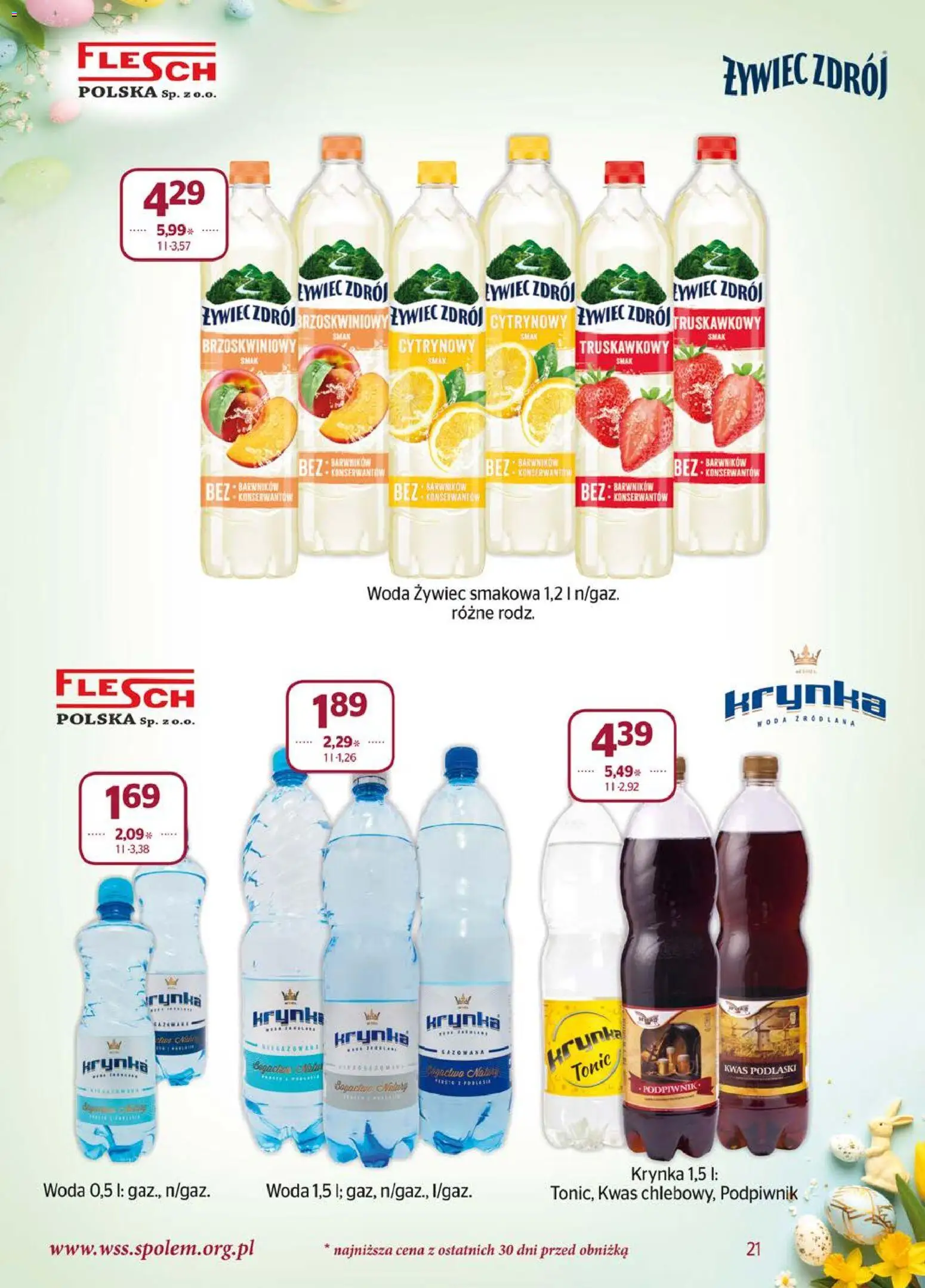 Społem gazetka od 01.03.2026 | Strona: 21 | Produkty: Woda żywiec, Woda źródlana, Woda