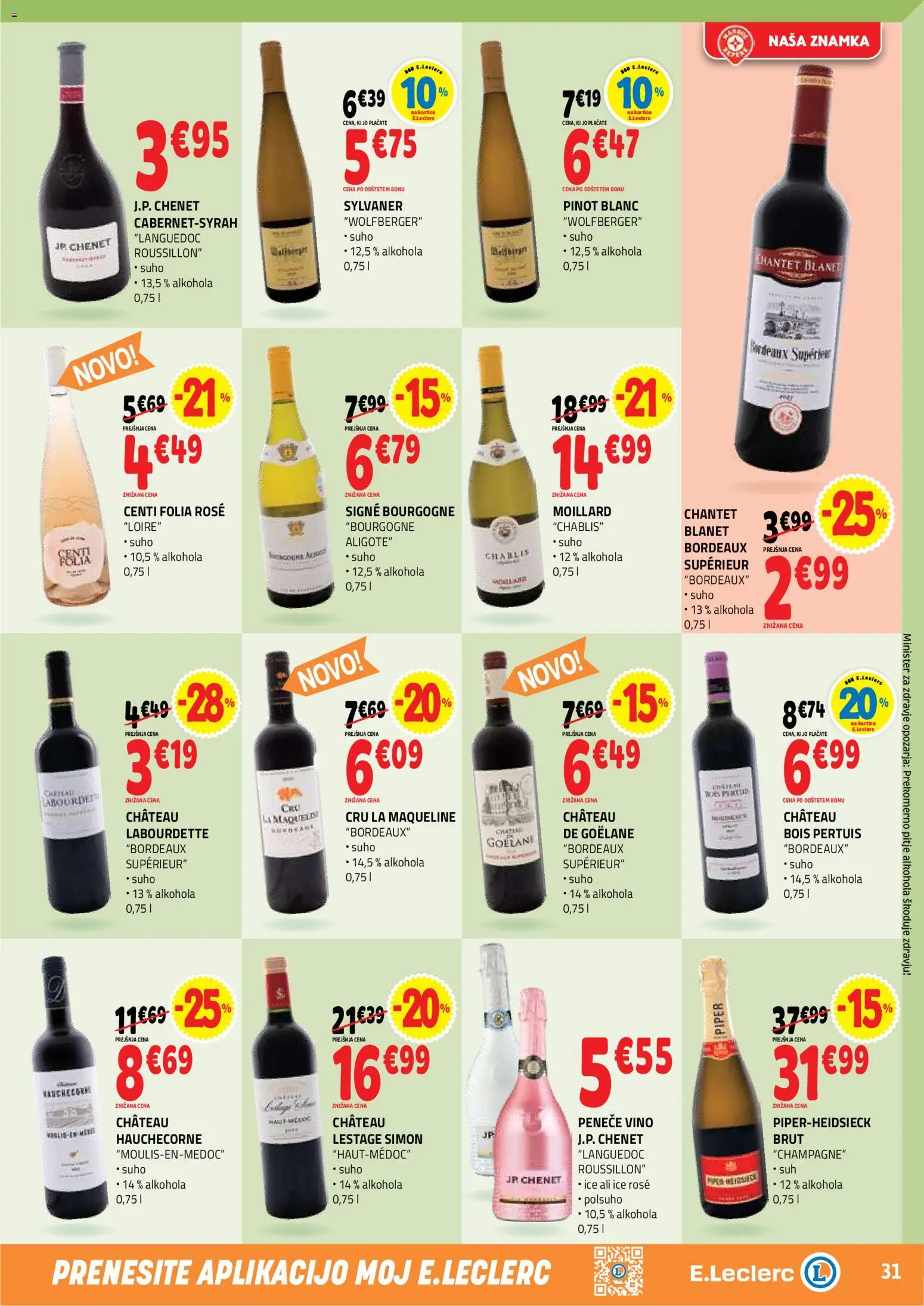 Novi E.leclerc katalog ponudbe – veljaven od 29.04.2026 | Stran: 31 | Izdelki: Vino