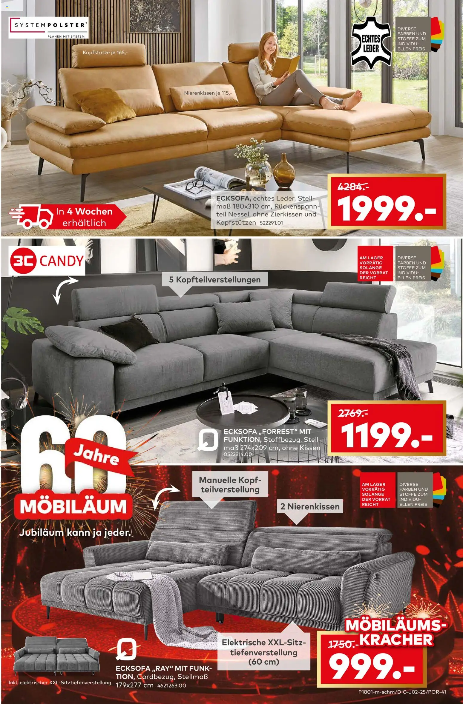 Porta! Möbiläums-Spar-Show mit Guido Cantz und 25% auf ALLE Möbel - Leipzig – gültig ab 27.10.2025 | Seite: 5 | Produkte: Ecksofa, Kissen