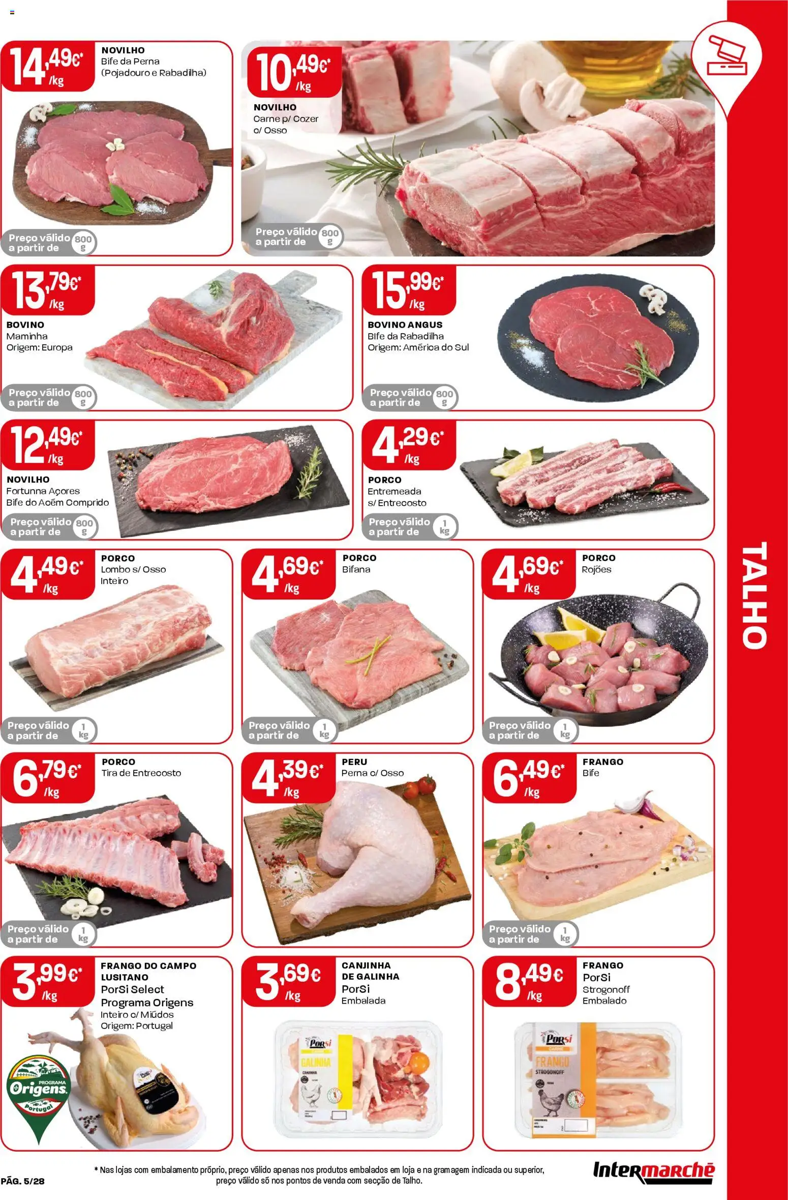 Intermarché Folheto Contact │ válido de 20.11.2025 | Página: 5 | Produtos: Frango, Peru, Lombo, Carne