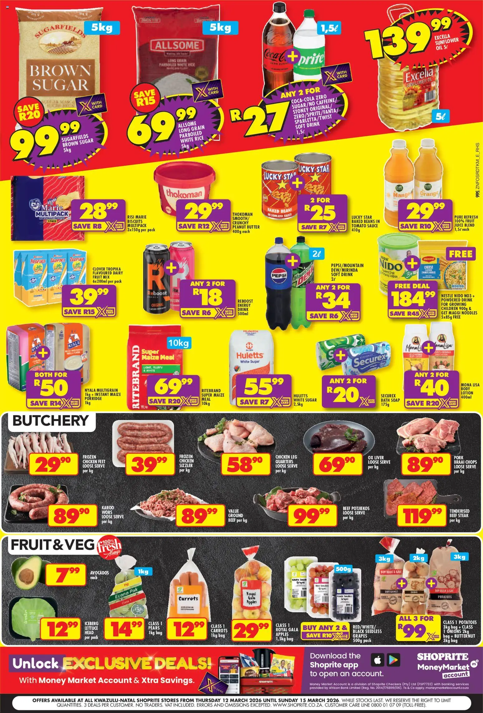New Shoprite catalogue – valid from 12.03.2026 | Page: 2 | Products: Oil, Fruit, Sauce, Lettuce