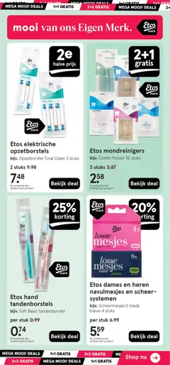 Etos - Folder - Voorbeeld van een folder van Etos, geldig van 06.10.2025 | Pagina: 64 | Producten: Tandenborstel, Kan, Flosdraad