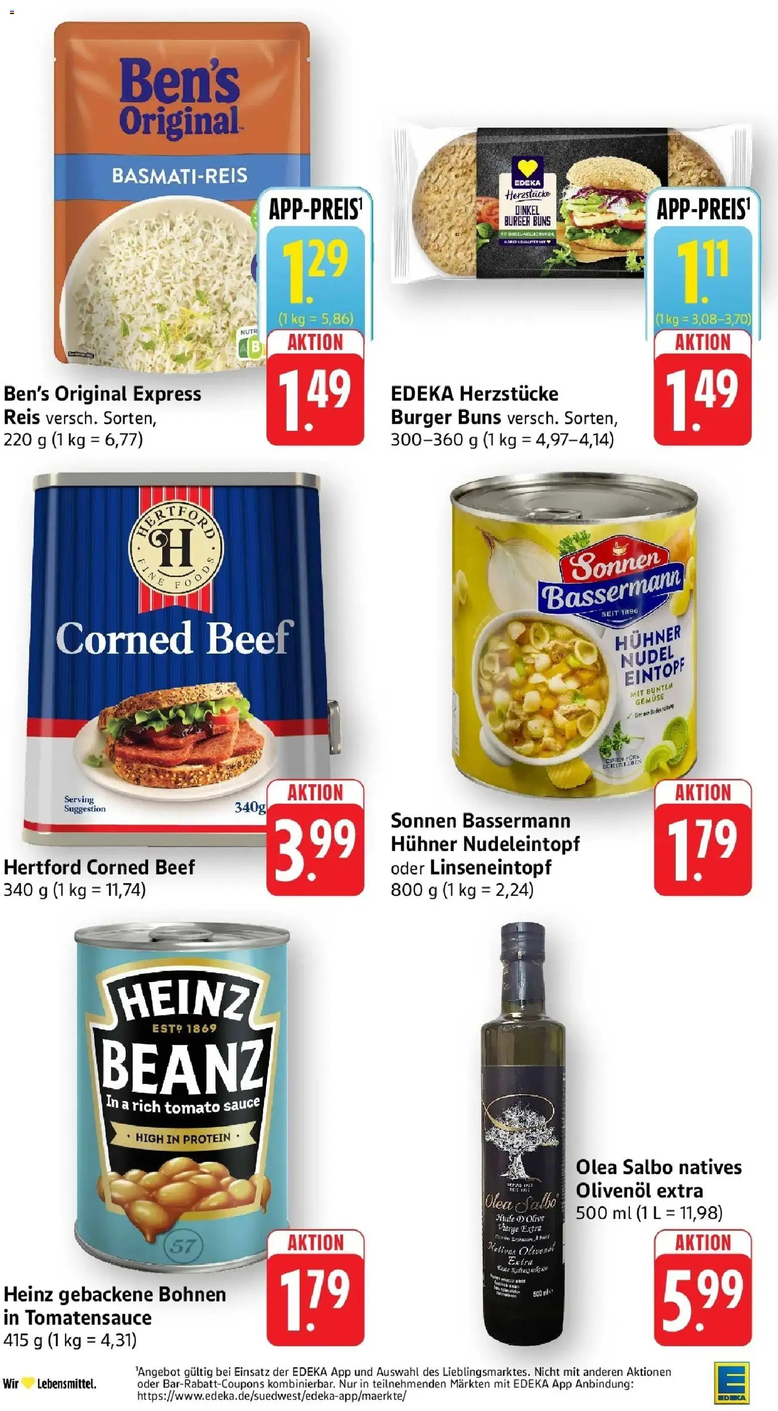 Edeka prospekt Weinstadt-Großheppach	 – gültig ab 02.03.2026 | Seite: 25 | Produkte: Basmatireis, Olivenol, Burger, Gemüse