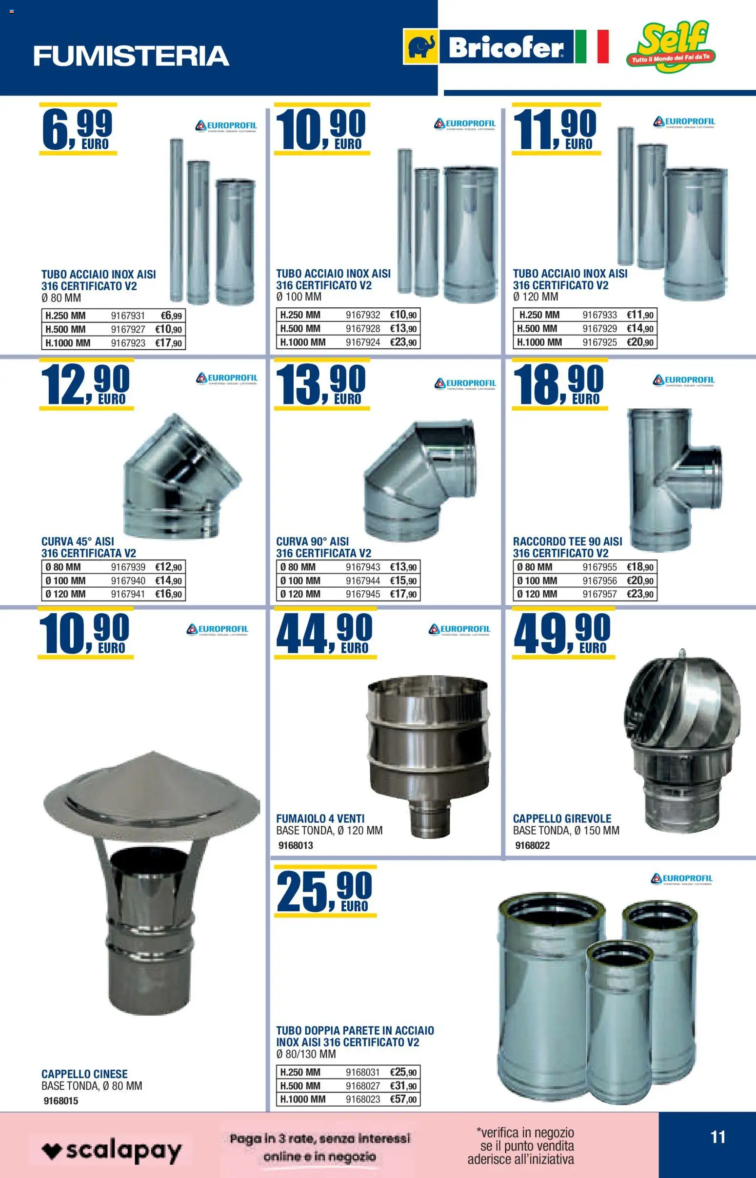 Volantino Bricofer del 22.10.2025 | Pagina: 11 | Prodotti: Tè, Tubo, Cappello