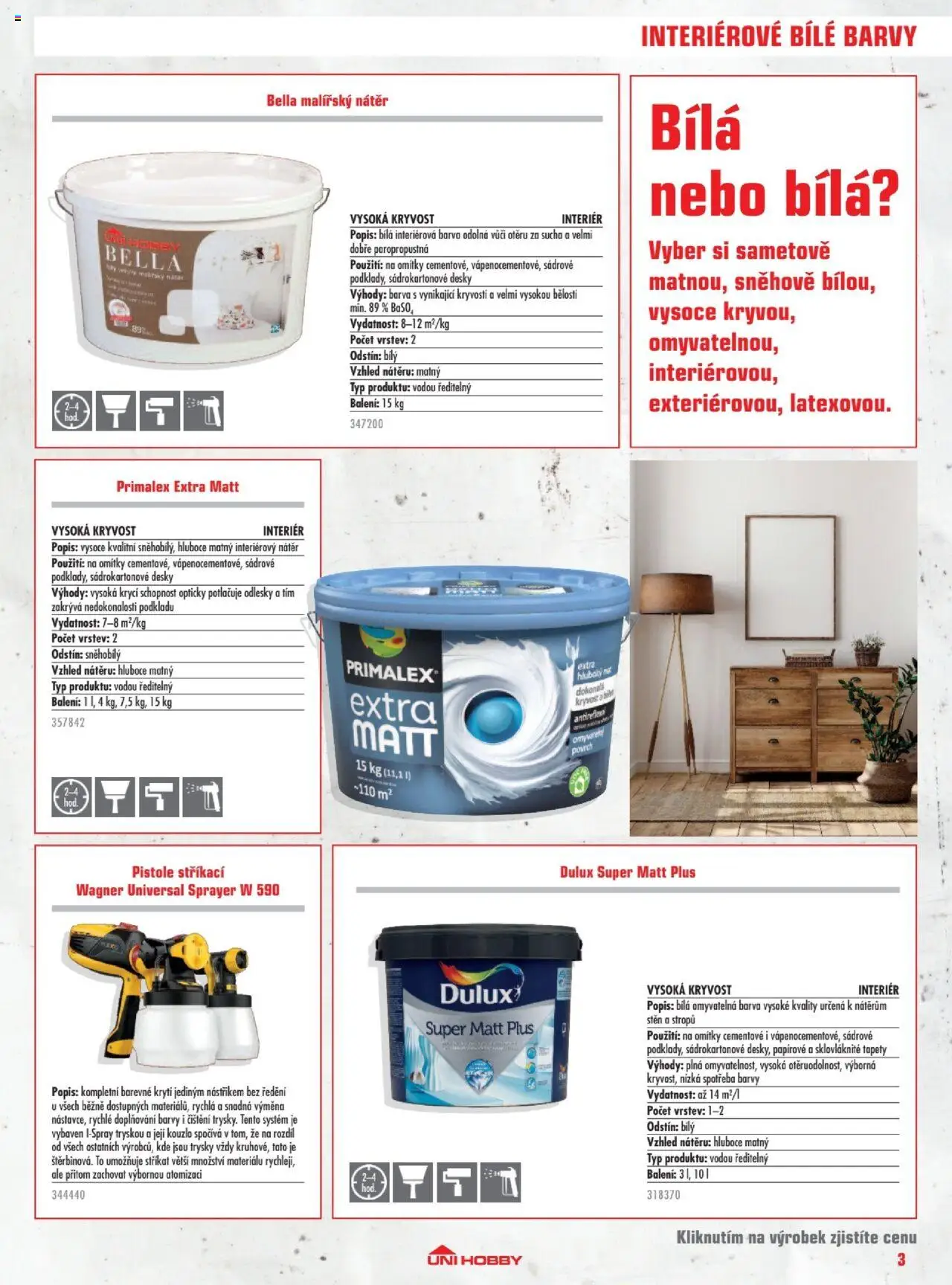 Uni Hobby katalog - Barvy 2025 od 23.05.2025 | Strana: 3 | Produkty: Primalex, Tapety, Desky, Barvy
