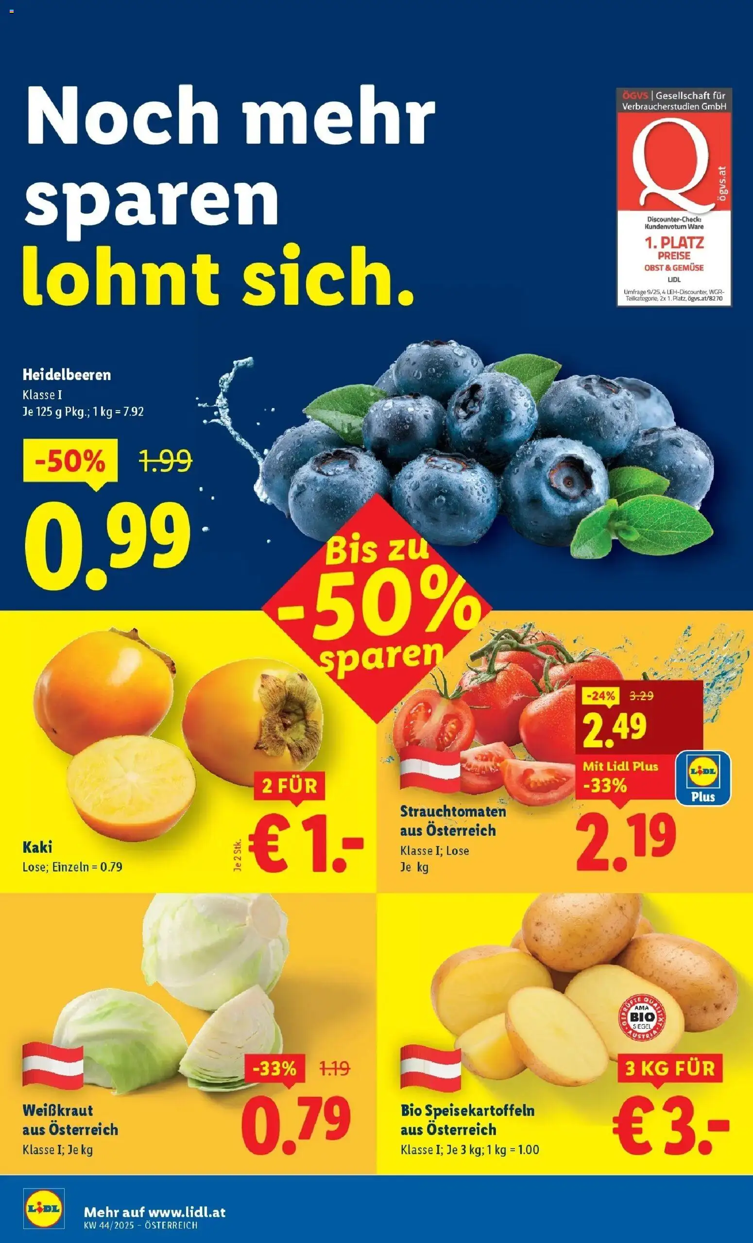 Lidl Flugblatt - Fohnsdorf, Neunkirchen, Graz gültig ab 30.10.2025 | Seite: 6 | Produkte: Gemüse, Obst, Kaki